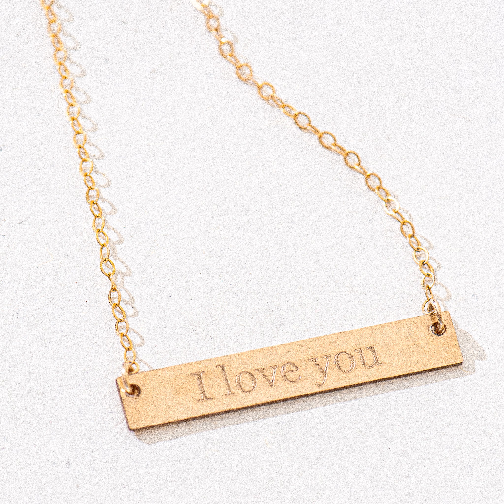 I Love You Bar Necklace