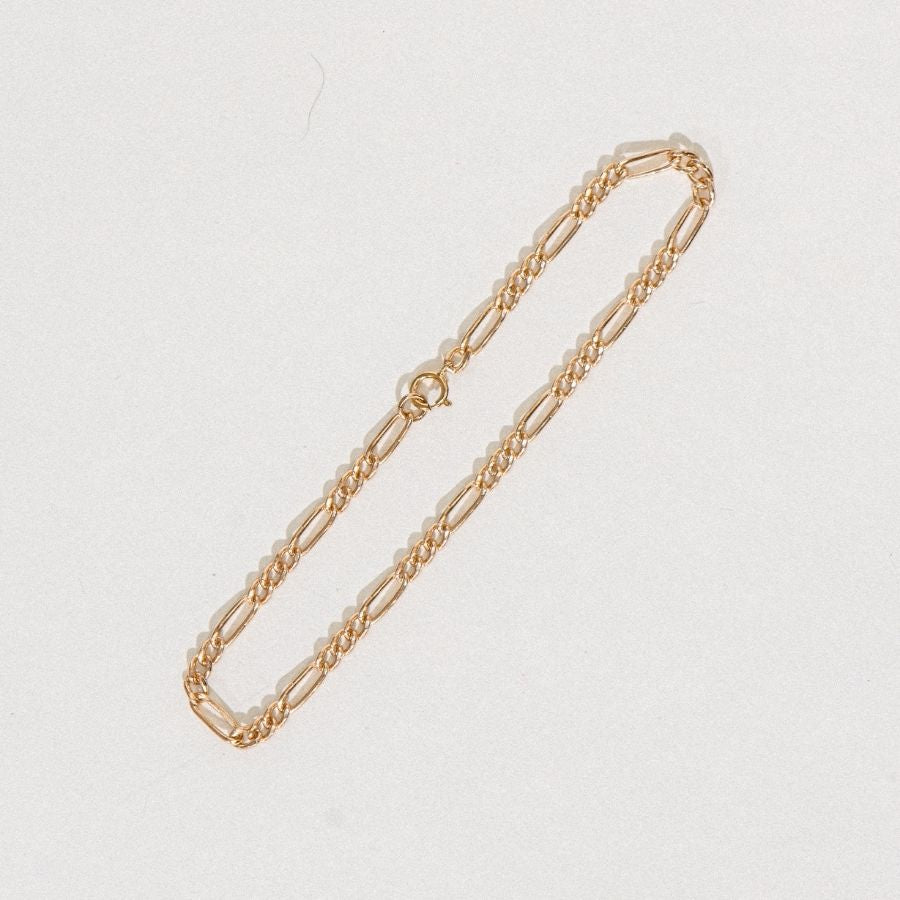 14K Gold Filled Figaro Chain Anklet. Tarnish resistant and waterproof fine jewelry handmade in Hawai'i.