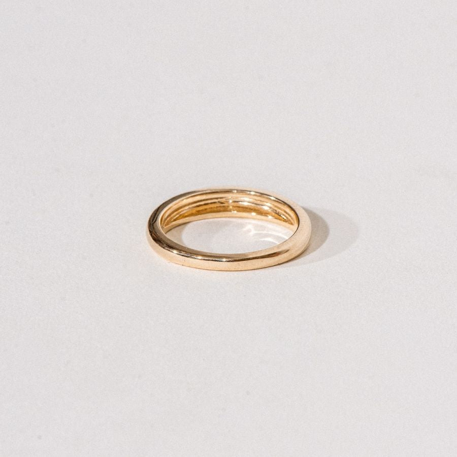 14K Solid Gold Dome Ring