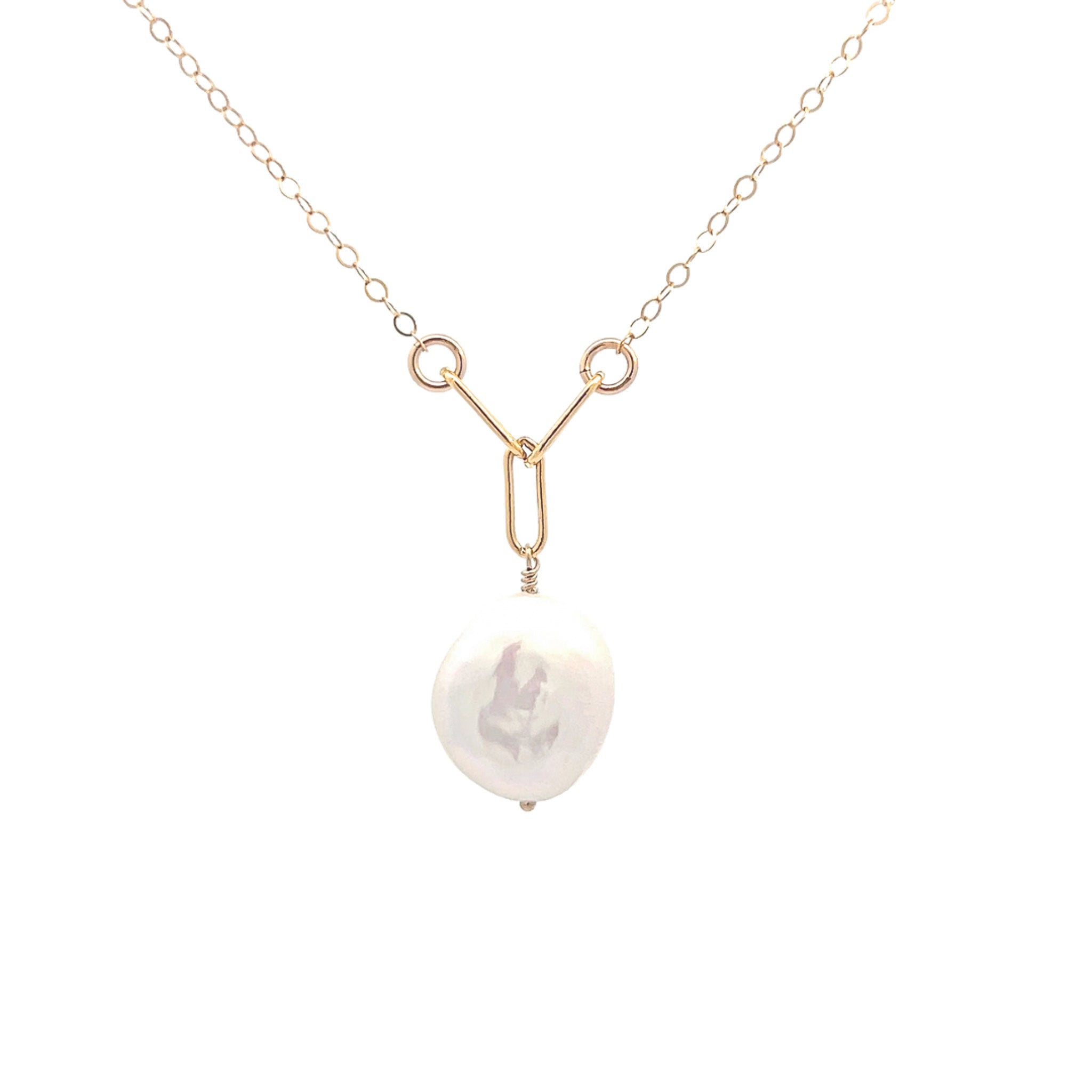 14K Gold Fill Alyssa Pearl Necklace