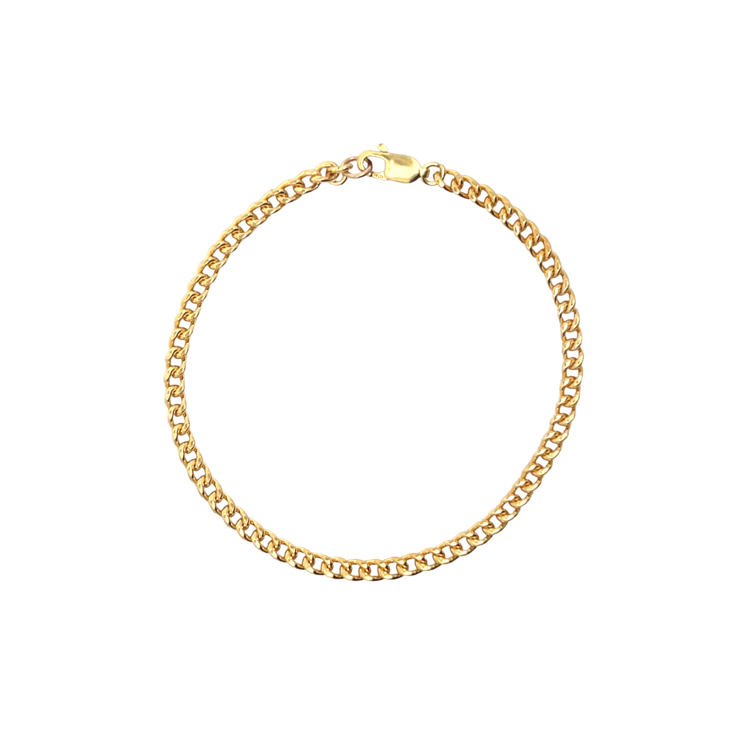 14K Gold Fill Curb Chain Anklet