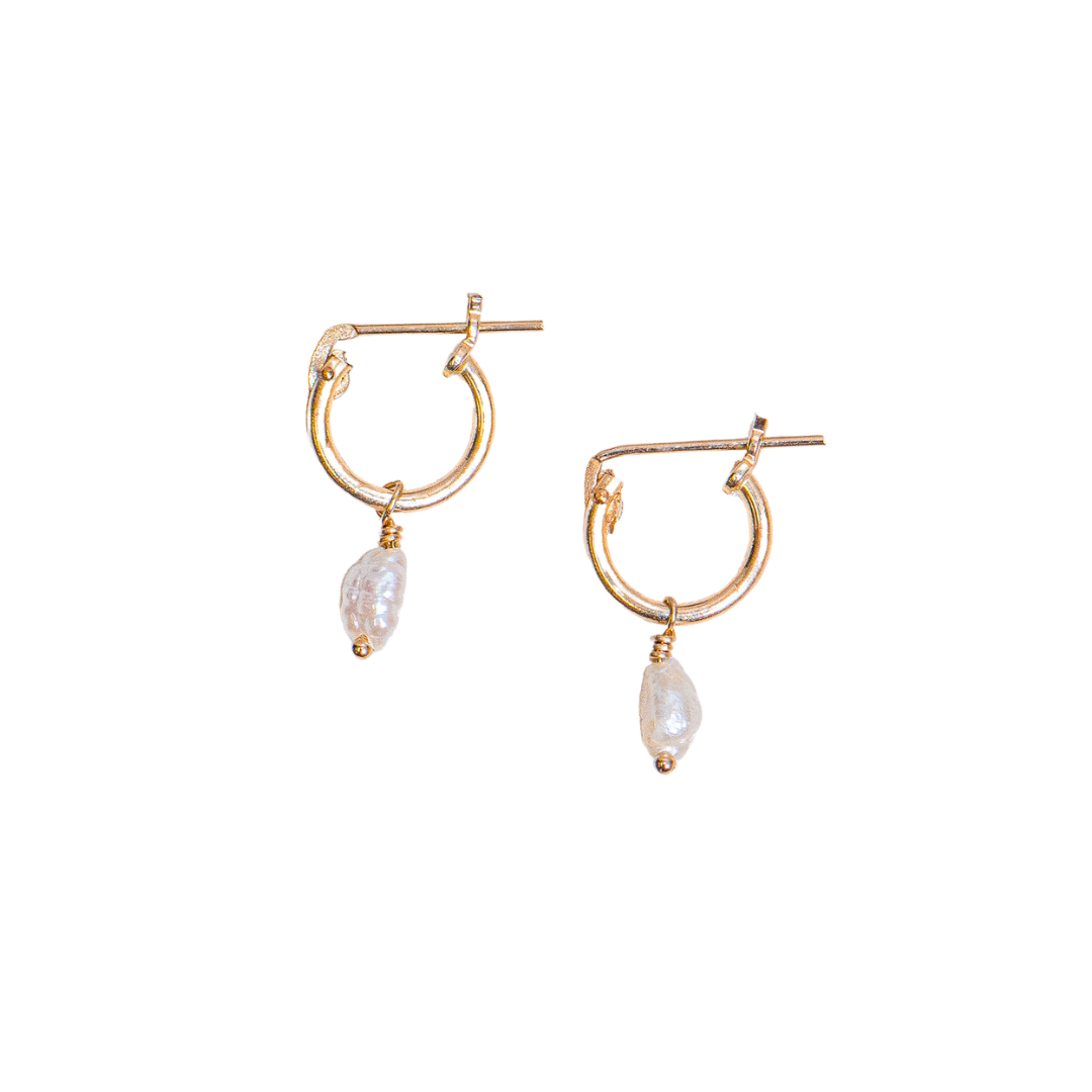 14K Gold Fill Eirene Pearl Earrings