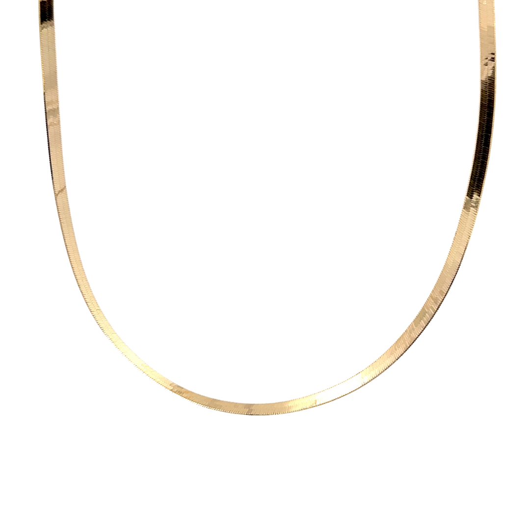 14K Solid Gold Silk Chain