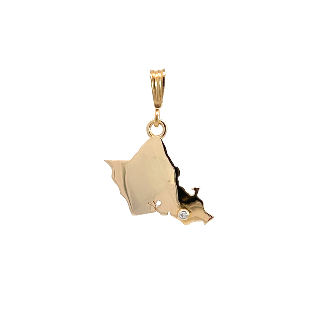 14K Solid Gold Waikiki Charm