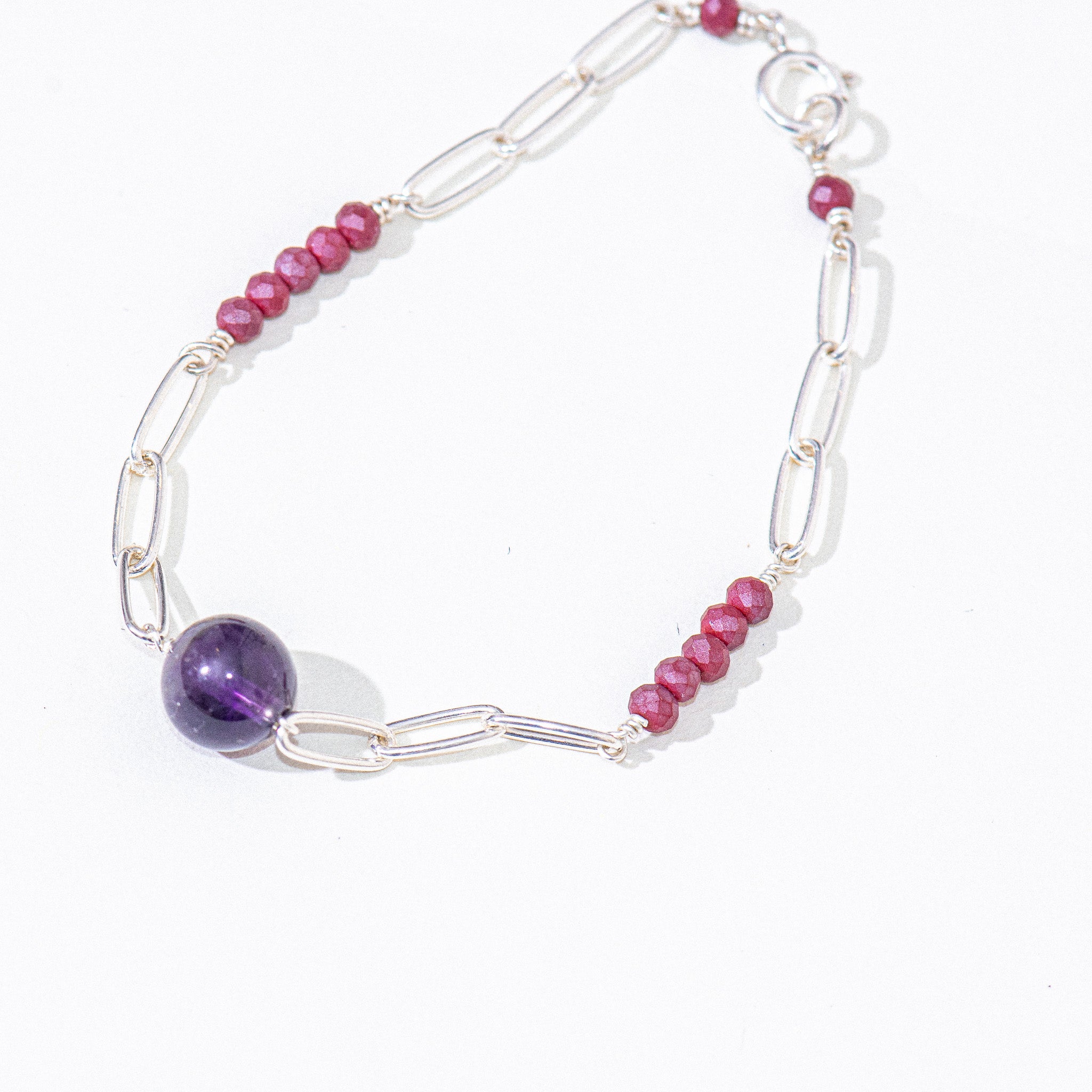 Amethyst & Purple Bead Bracelet