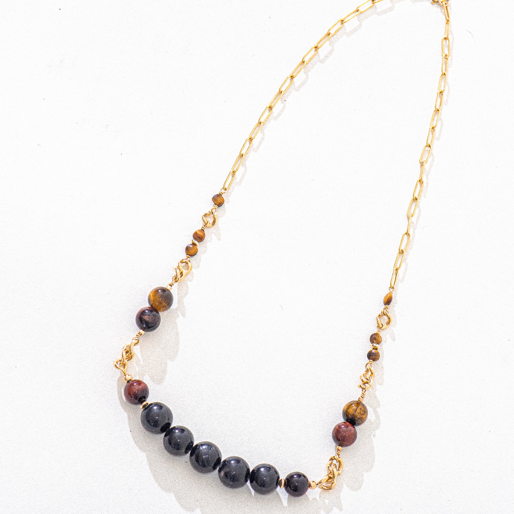 Tiger's Eye Mixed Chain Necklace