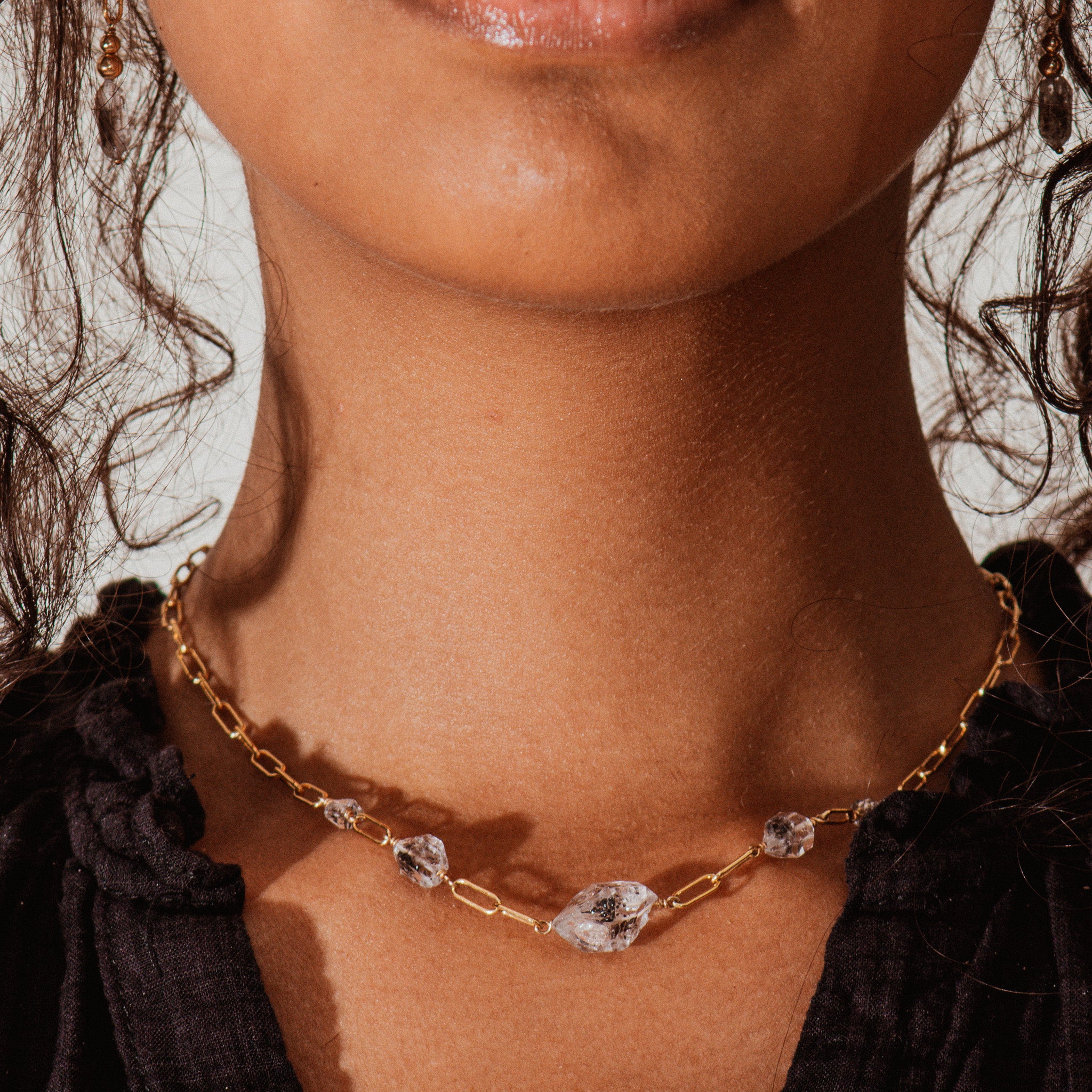Herkimer Diamond Inset Necklace
