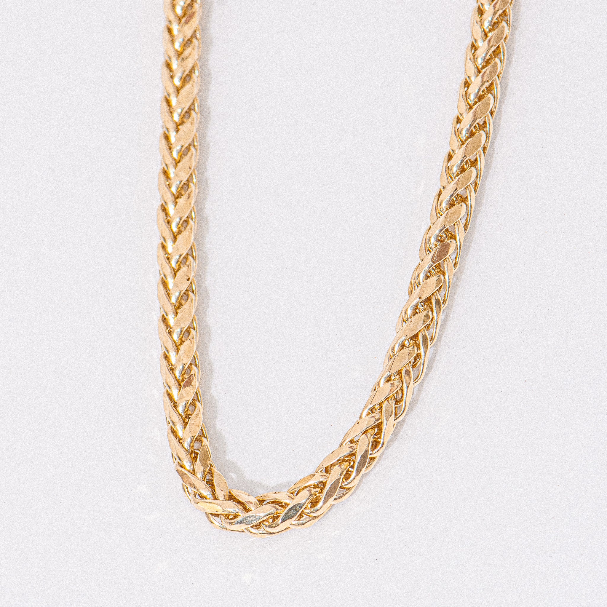 14K Yellow Gold Wheat Chain Necklace
