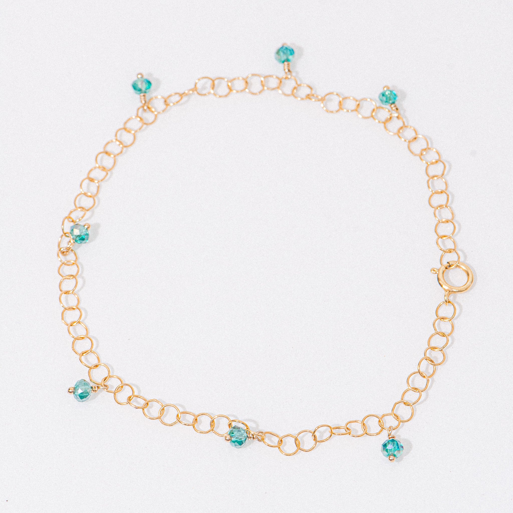 Gold Chinese Turquoise Gemstone Bracelet