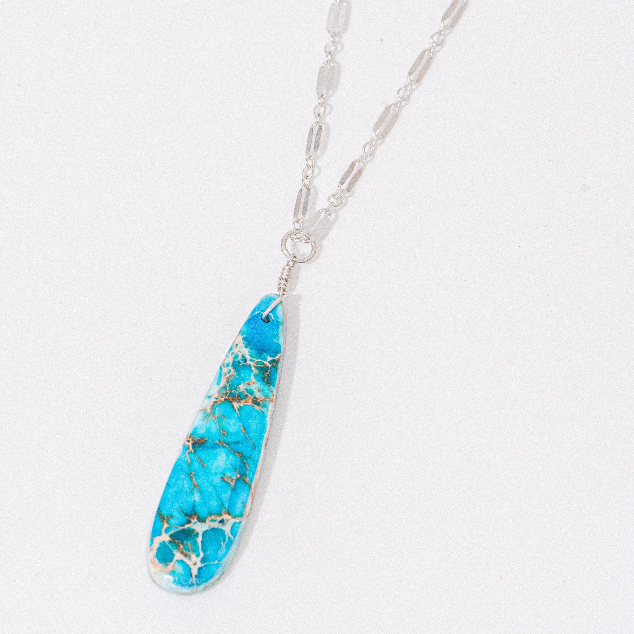 Silver Statement Turquoise Necklace