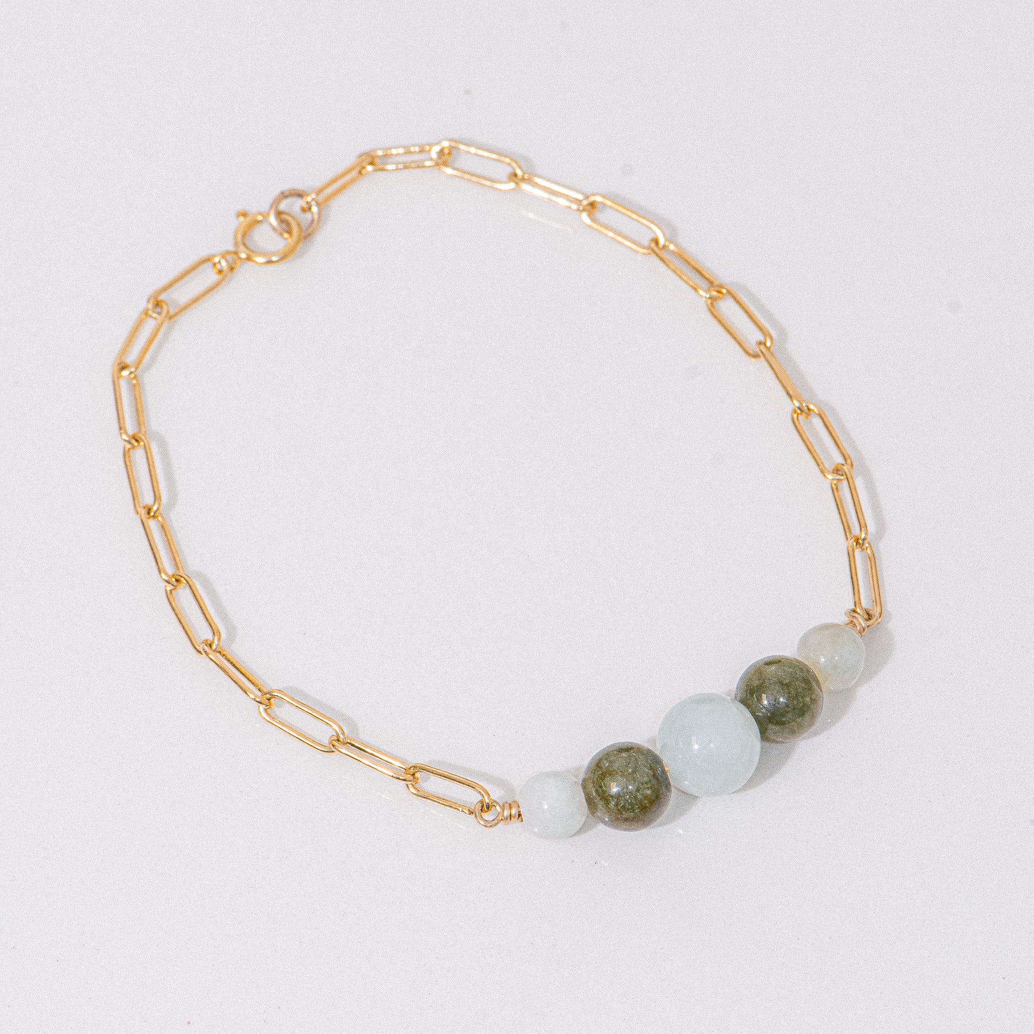 Gold Jade Bar Bracelet