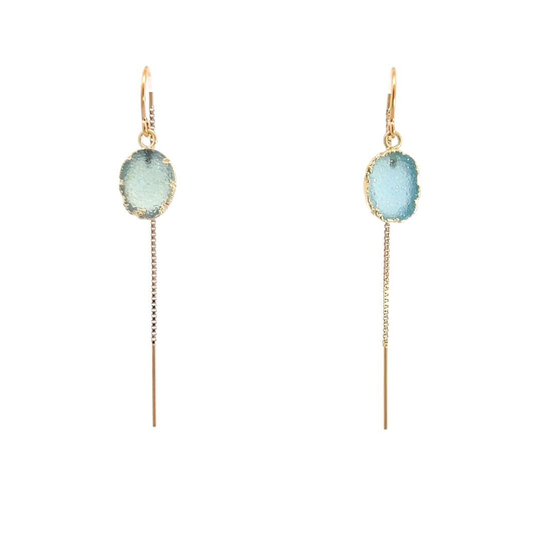 Druzy Ear Threaders