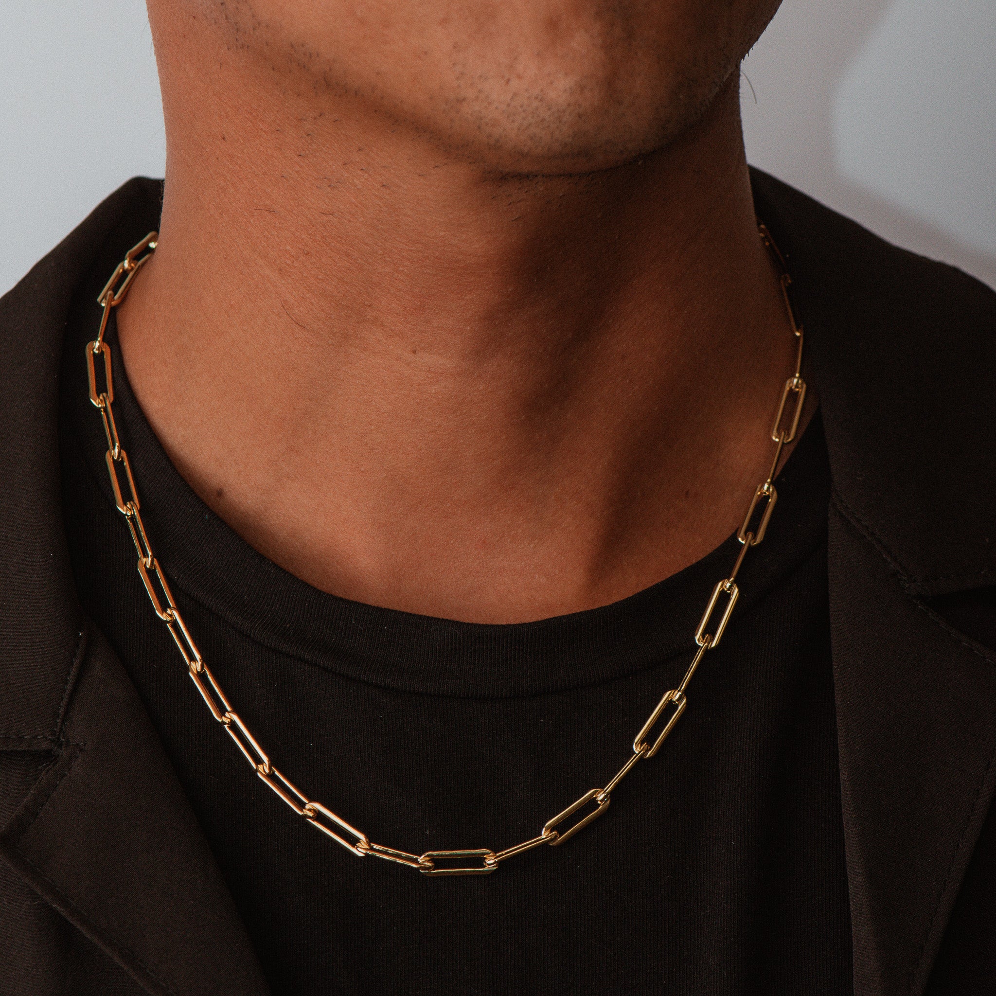 14K Gold Fill Thick Clip Necklace