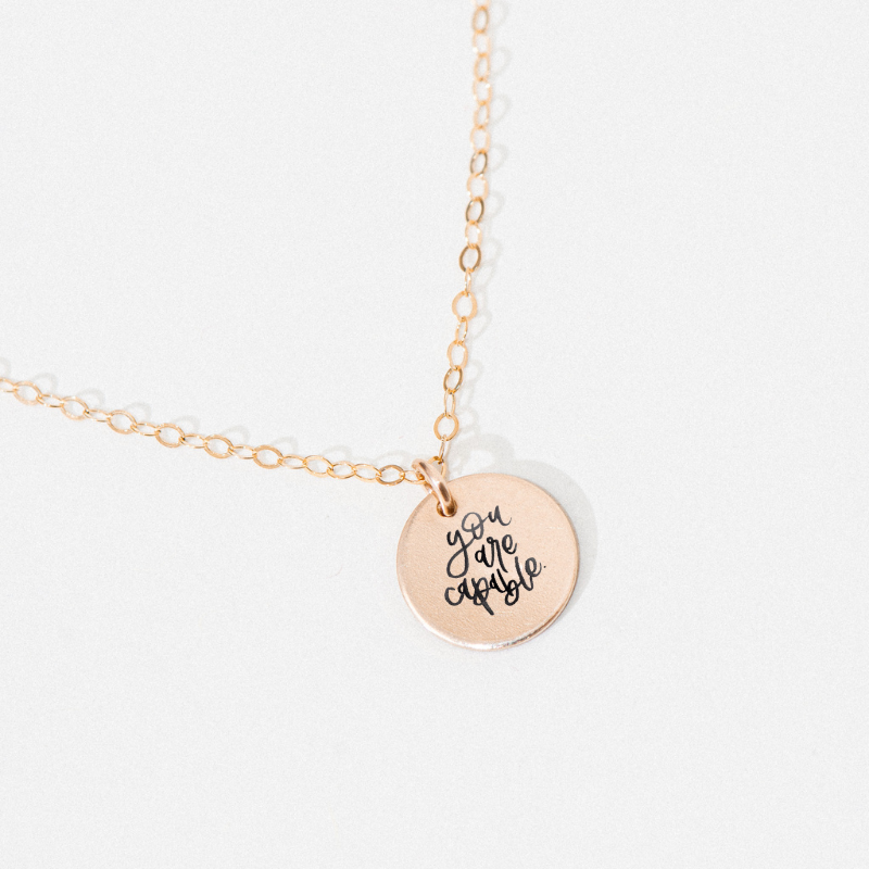 Mantra Engraved Necklace