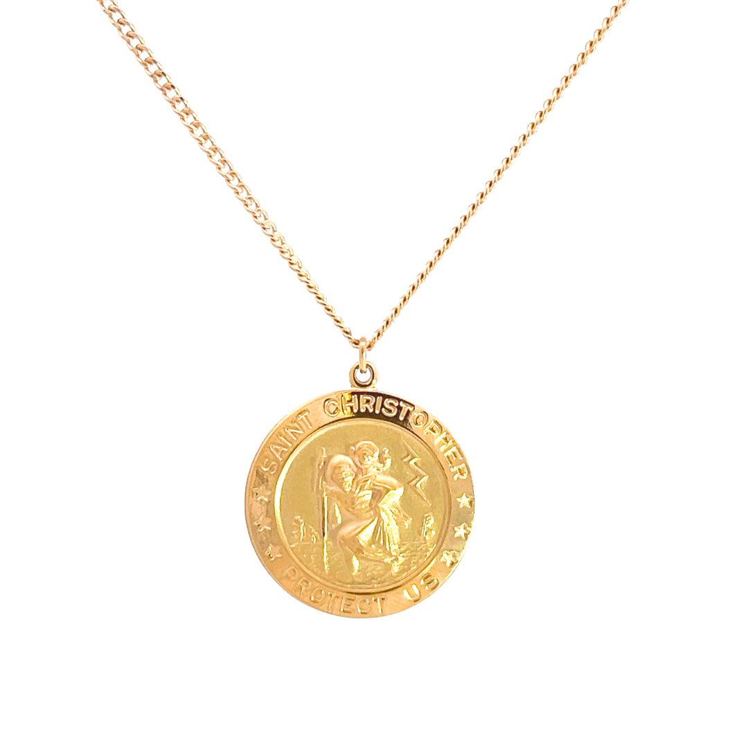 14K Gold Fill Saint Christopher Necklace