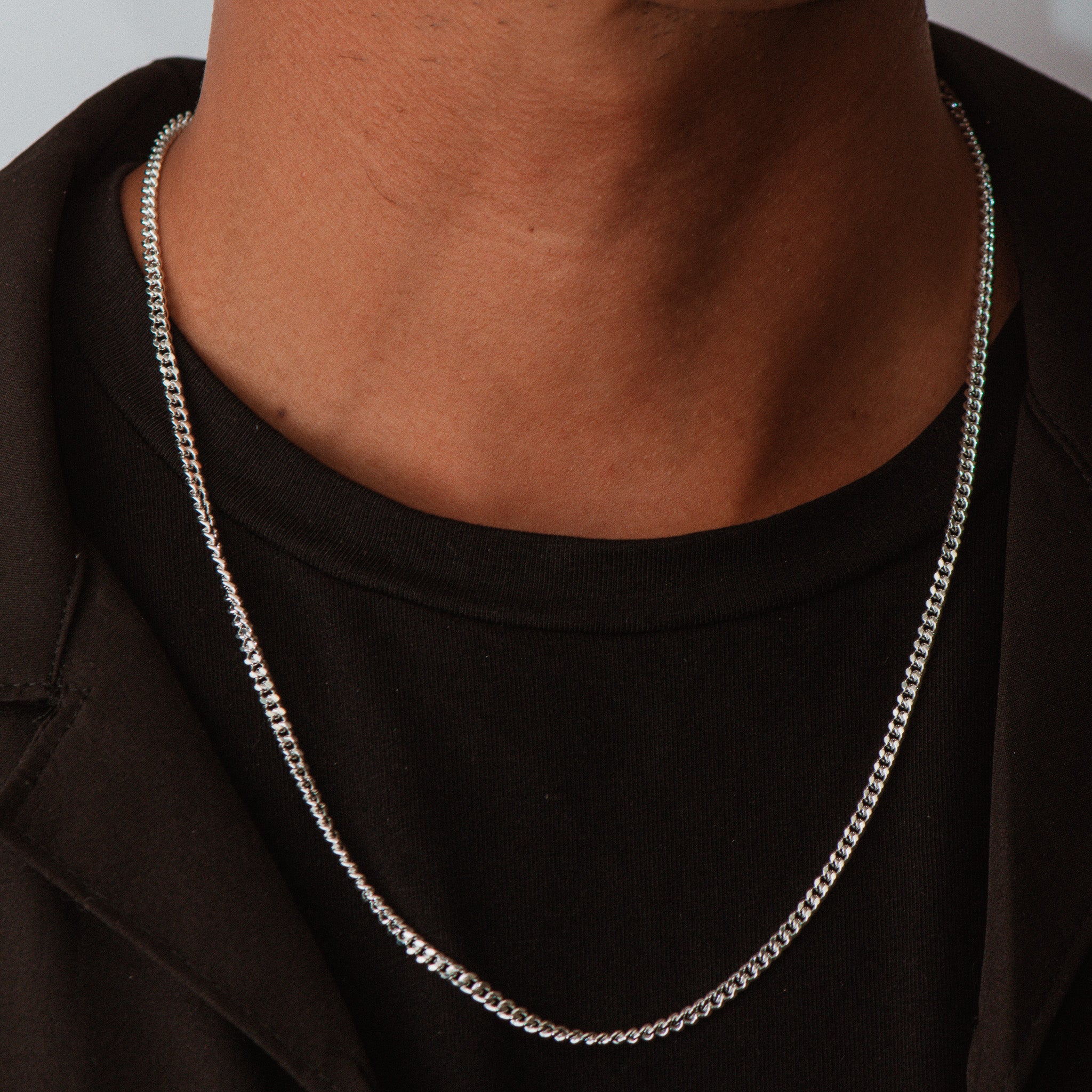 Sterling Silver Curb Chain Necklace