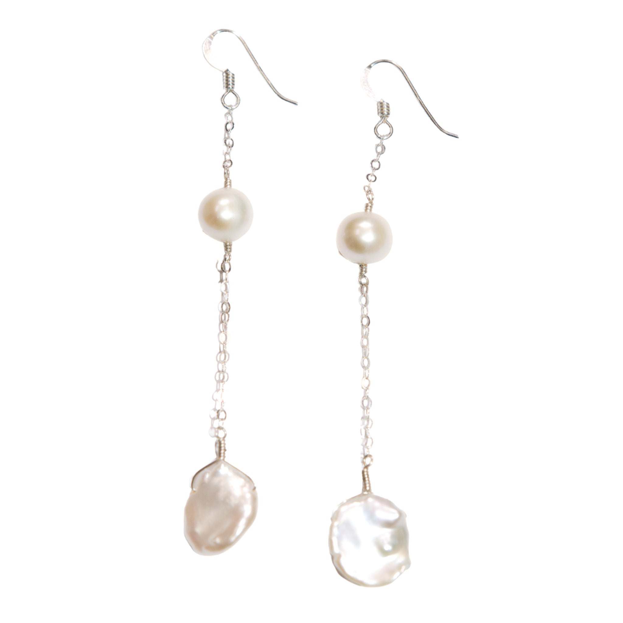 Sterling Silver Alyssa Pearl Earrings