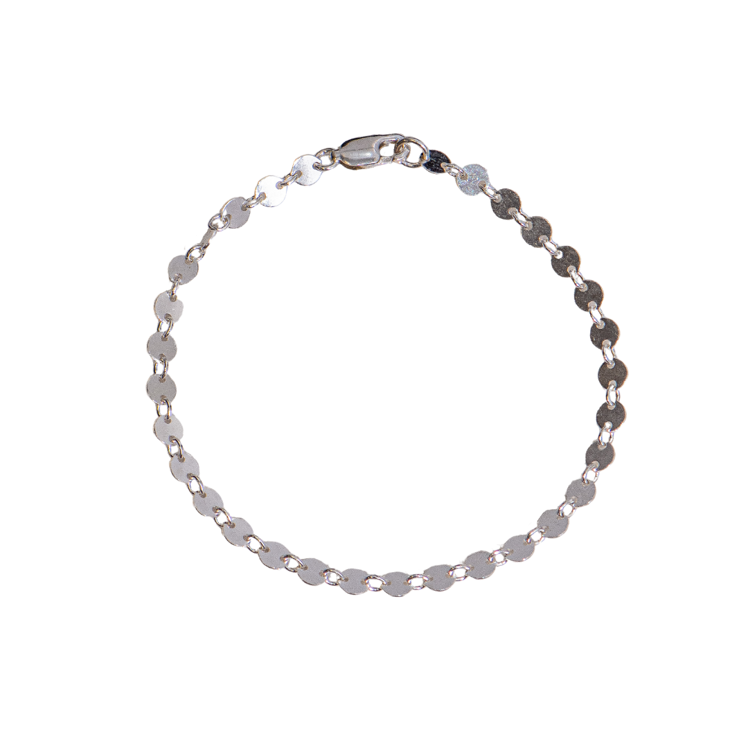 Sterling Silver Coin Chan Bracelet