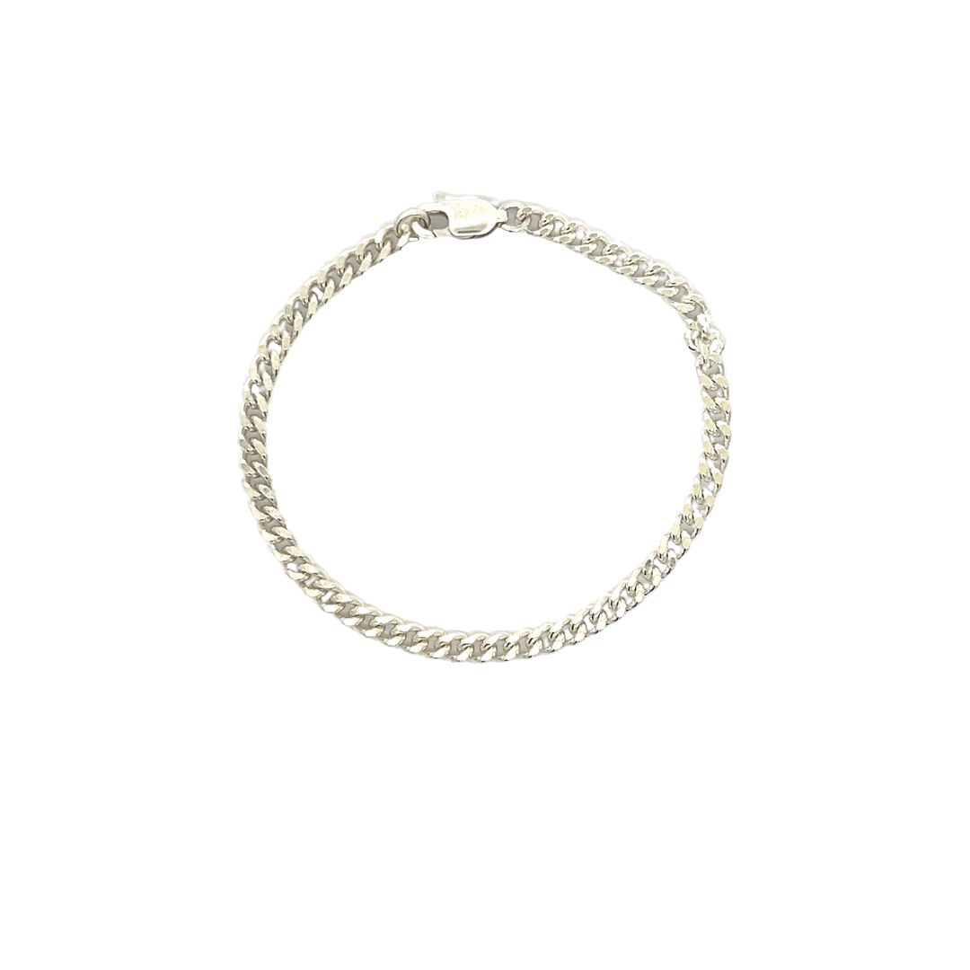 Sterling Silver Curb Chain Bracelet 