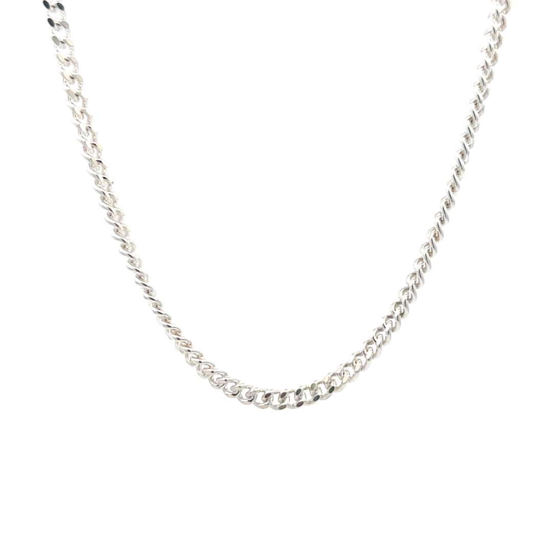 Sterling Silver Curb Chain Necklace