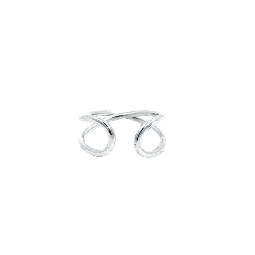 Infinity Cuff Ring Sterling Silver