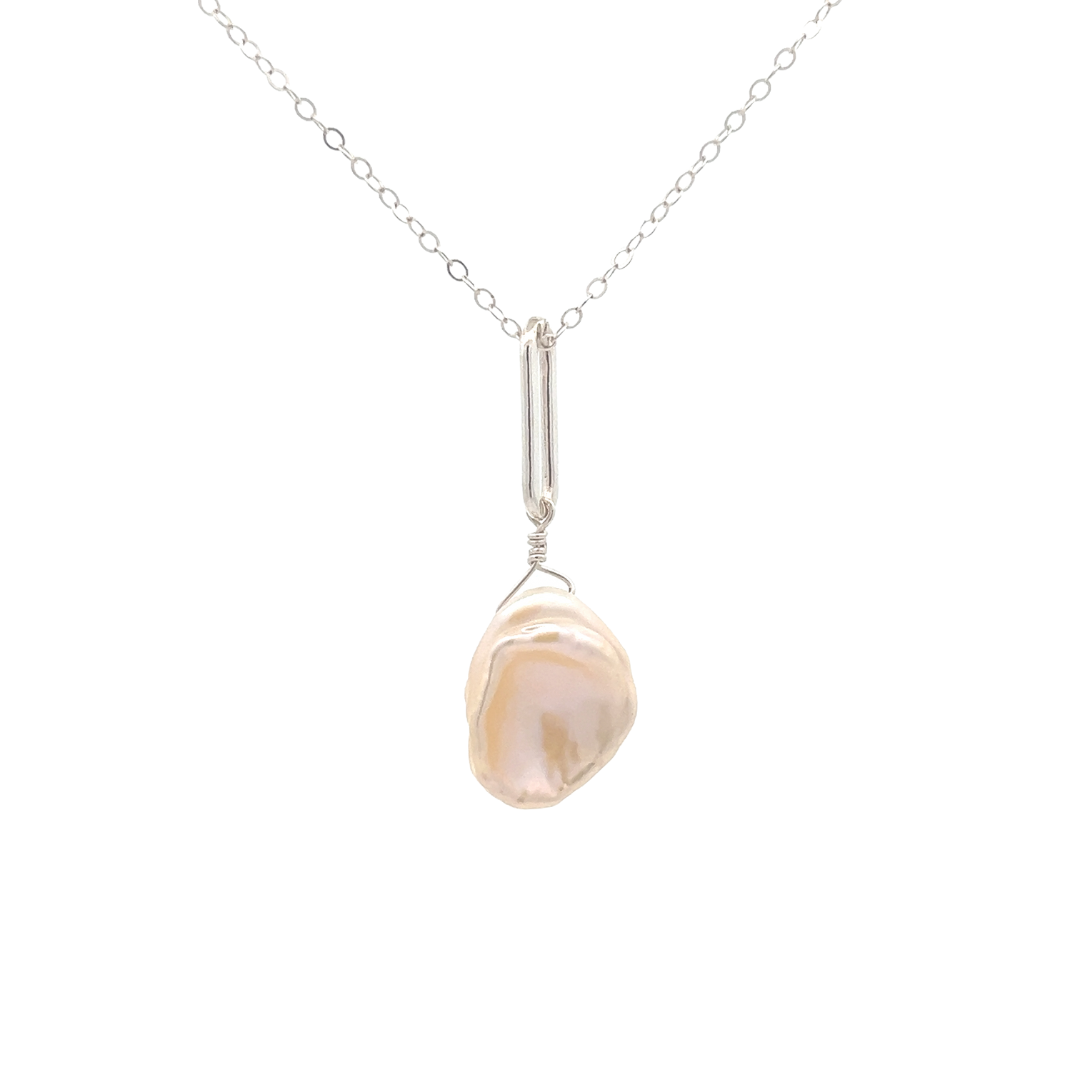 Sterling Silver Maia Pearl Necklace