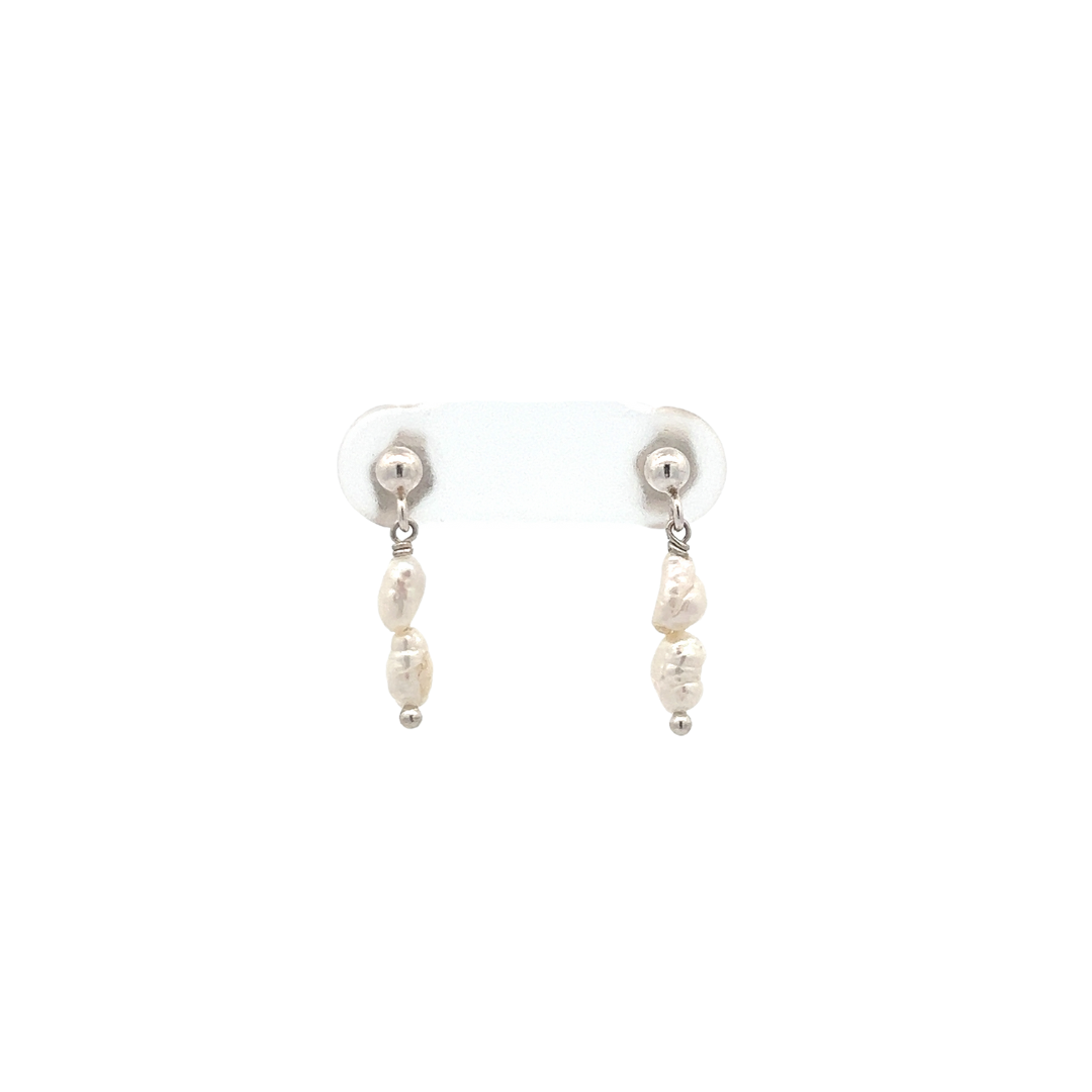 Sterling Silver Rhea Pearl Earrings 