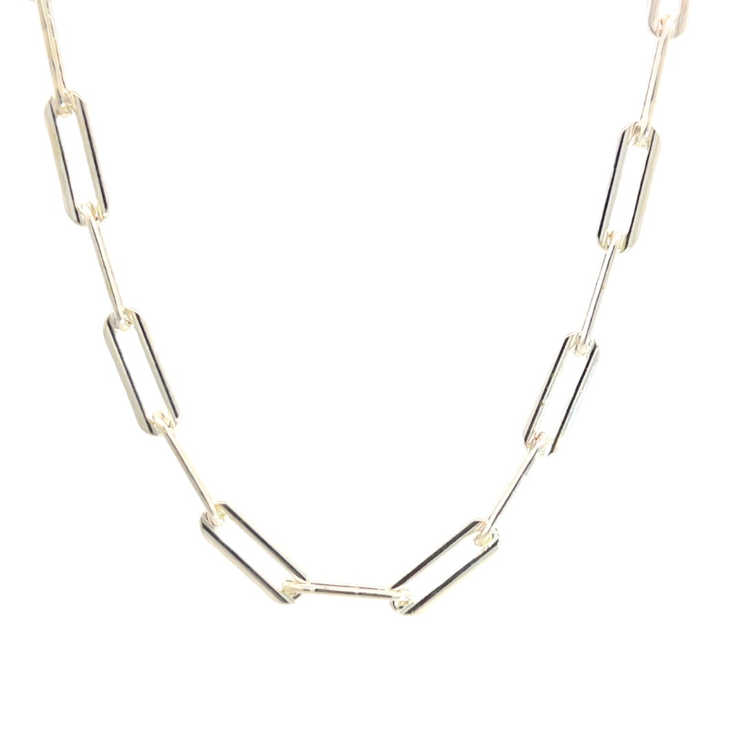 Sterling Silver Thick Clip Necklace