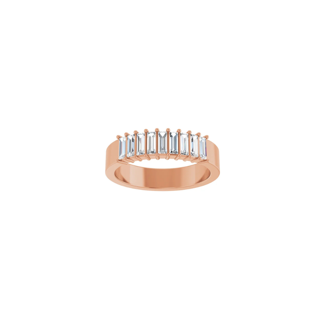 14K Diamond Baguette Ring