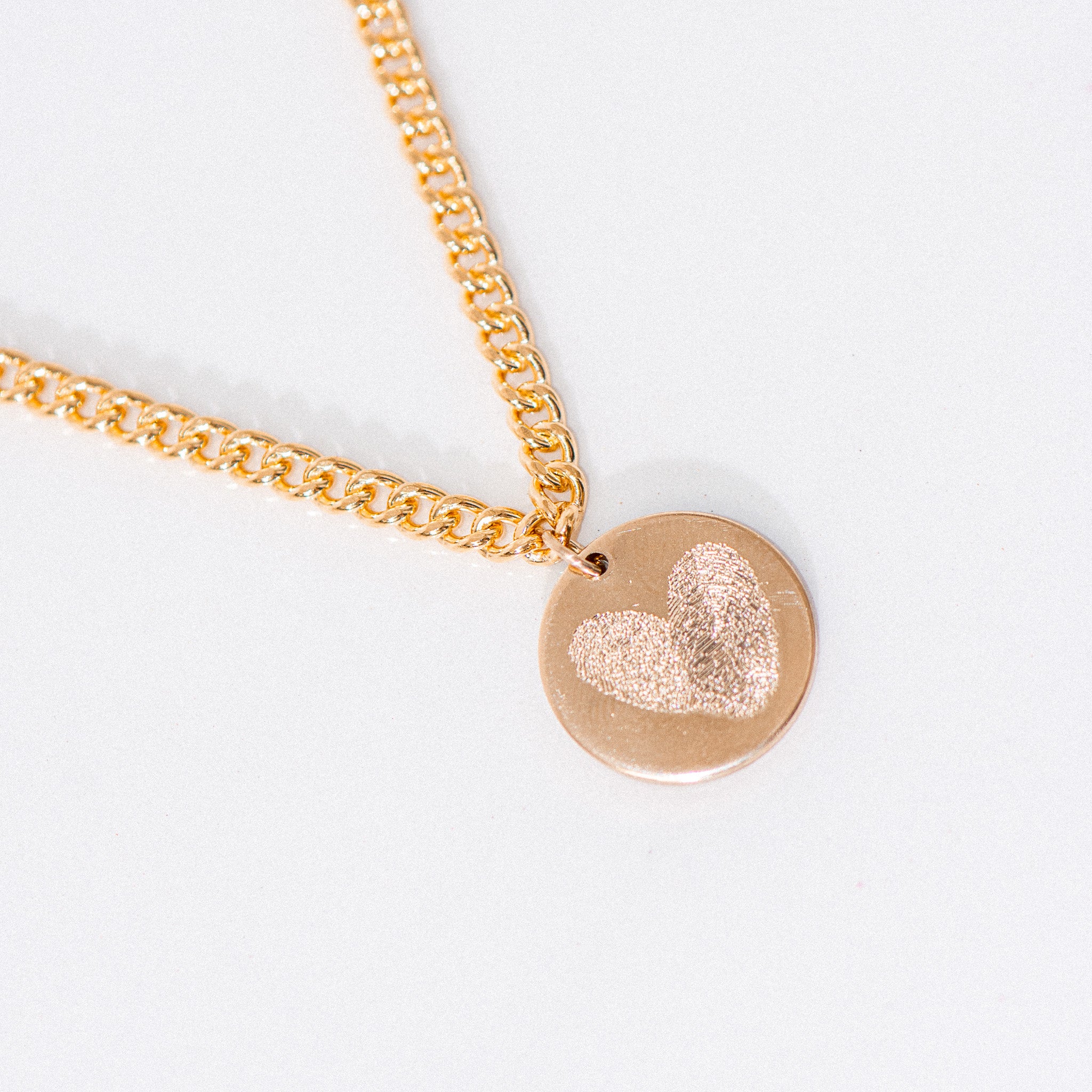 Large Gold Fingerprint Necklace