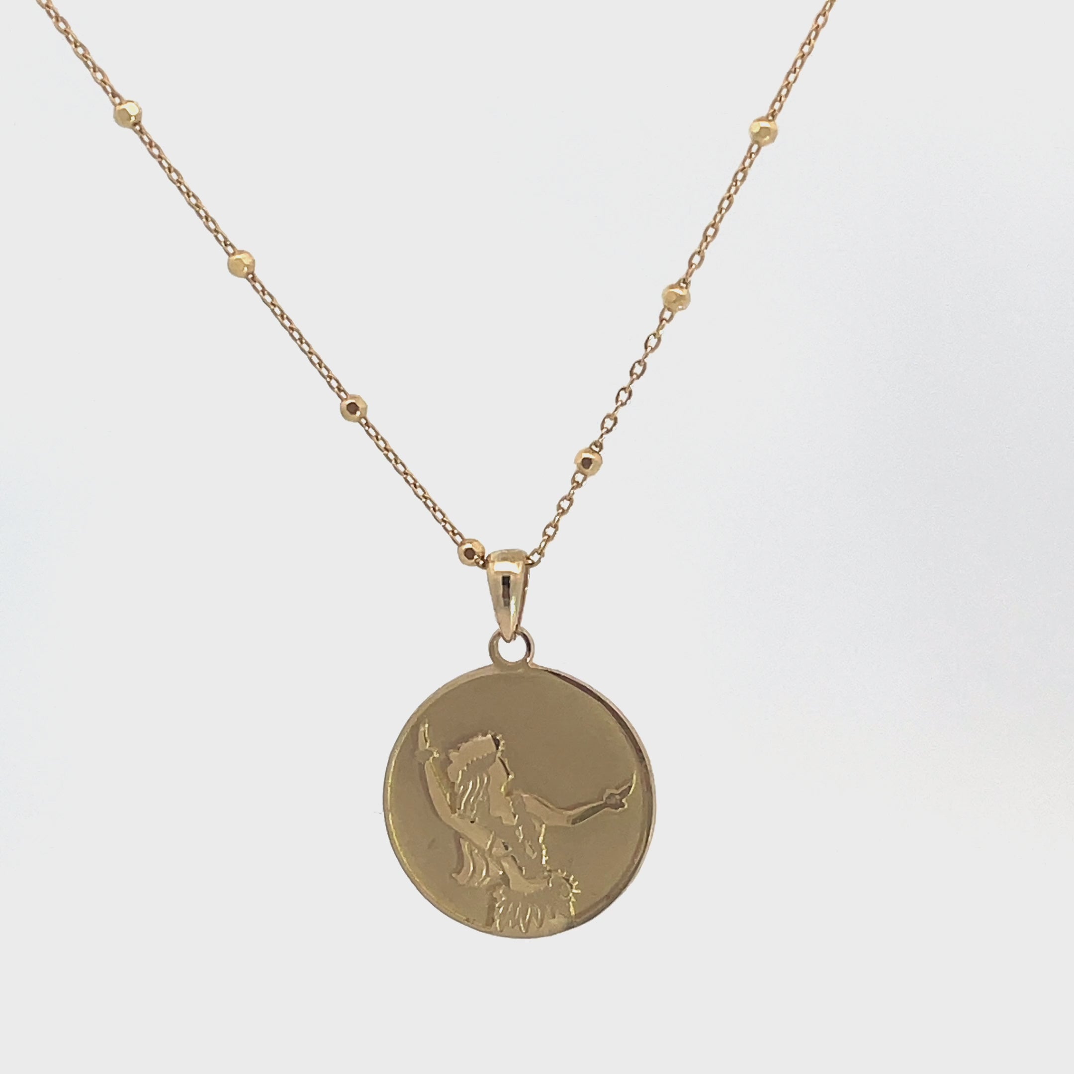 14K Ānuenue  Pendant