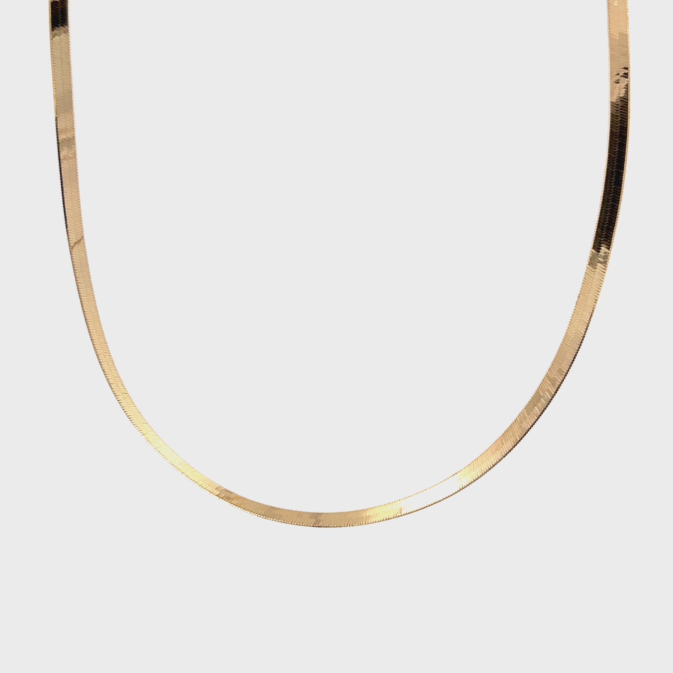 14K Solid Gold Silk Chain