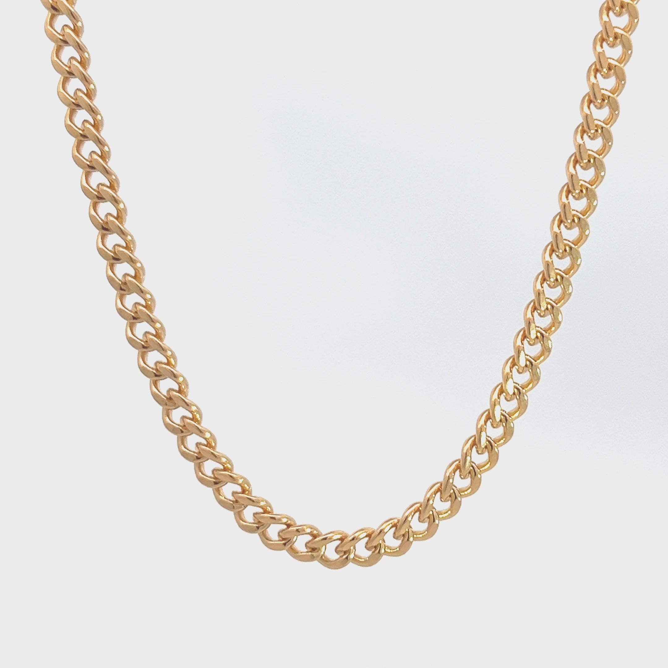 14K Gold Fill Thick Curb Chain Necklace