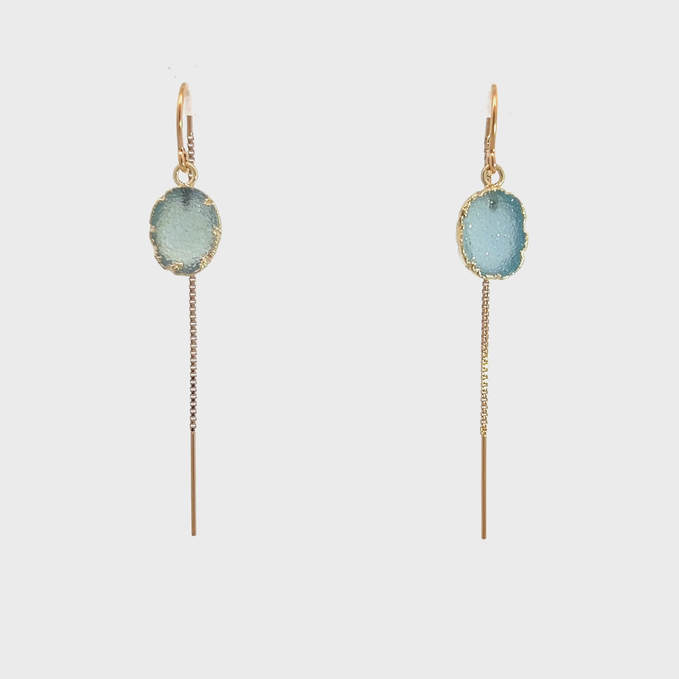 Druzy Ear Threaders