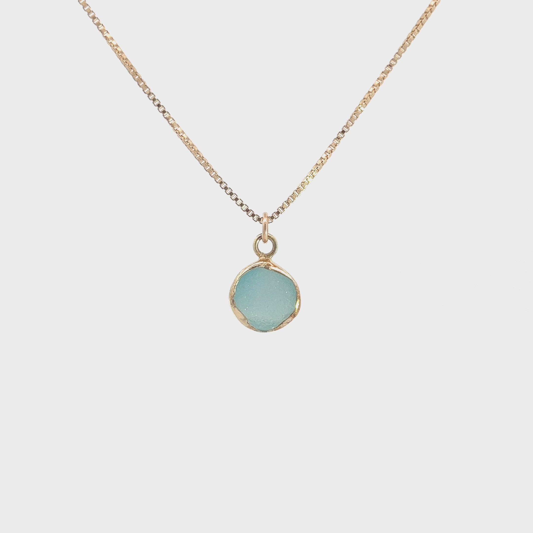 14k Gold Fill Druzy Box Chain