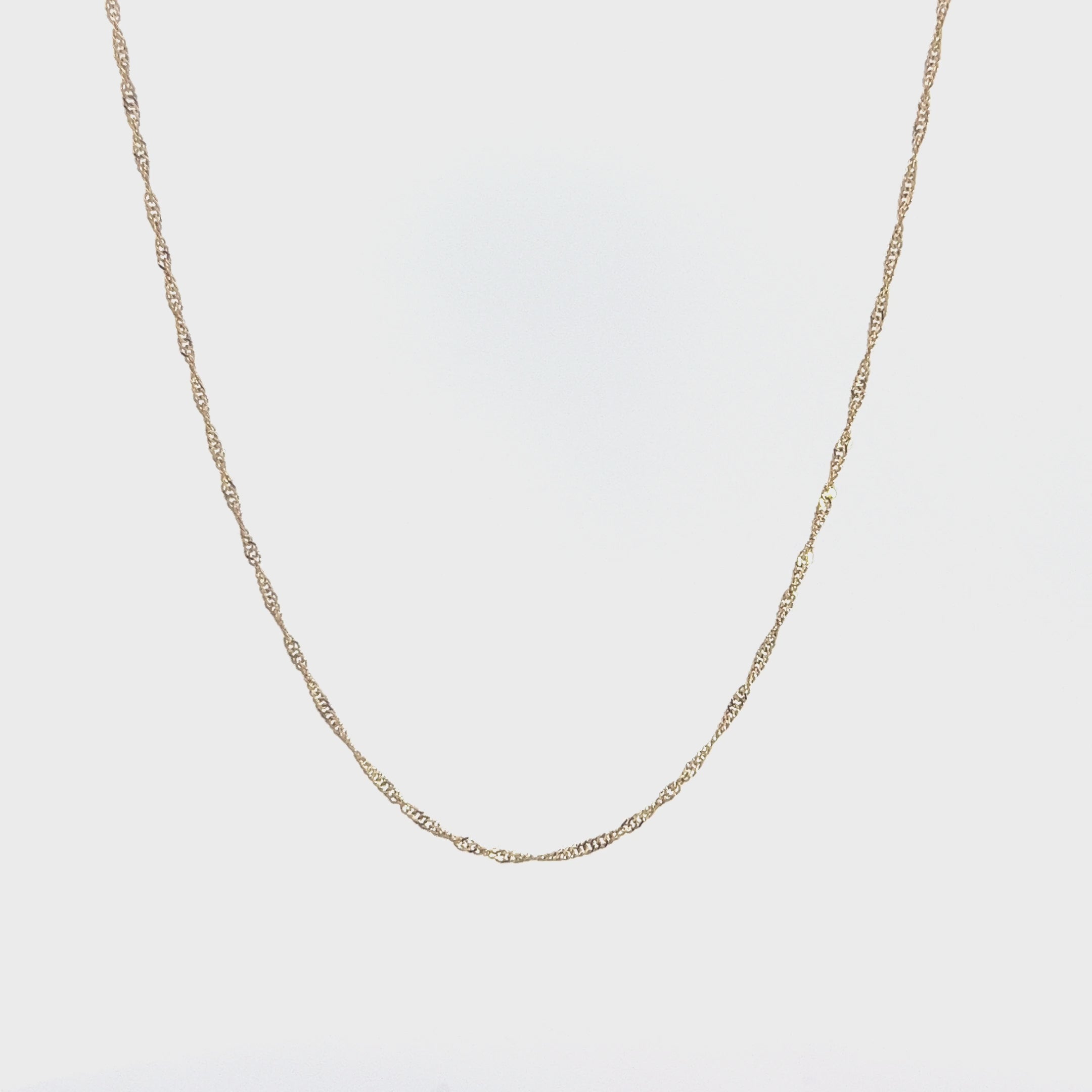 14K Solid Gold Singapore Necklace