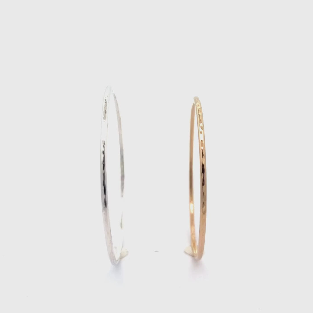 14K Gold Fill & Sterling Silver Bangle