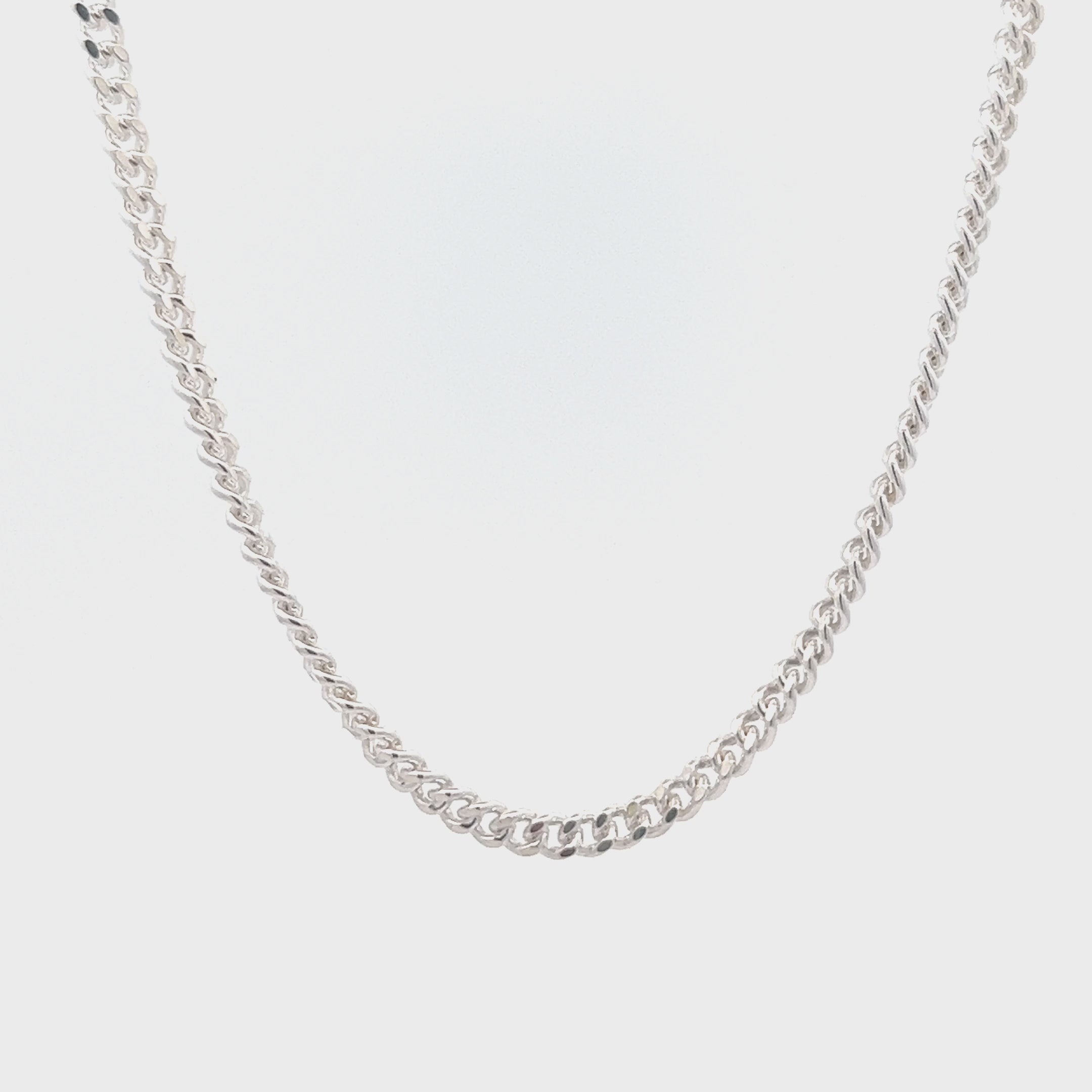 Sterling Silver Curb Chain Necklace