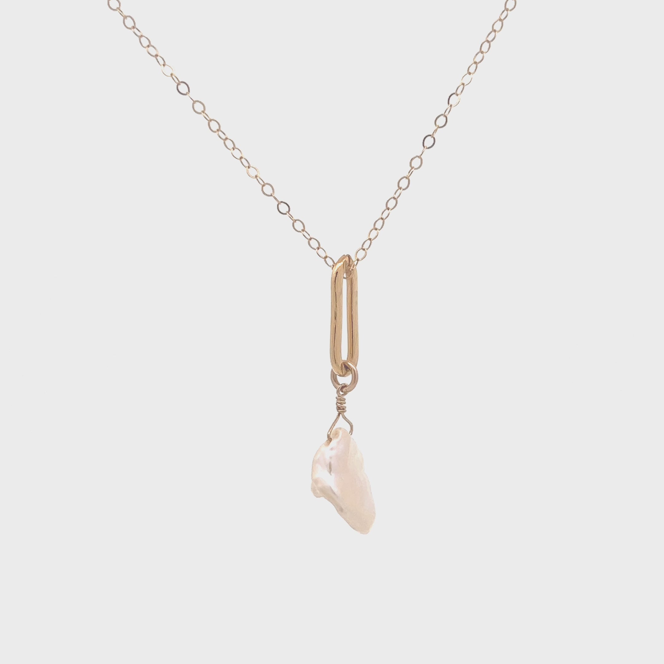 14K Gold Fill Maia Pearl Necklace