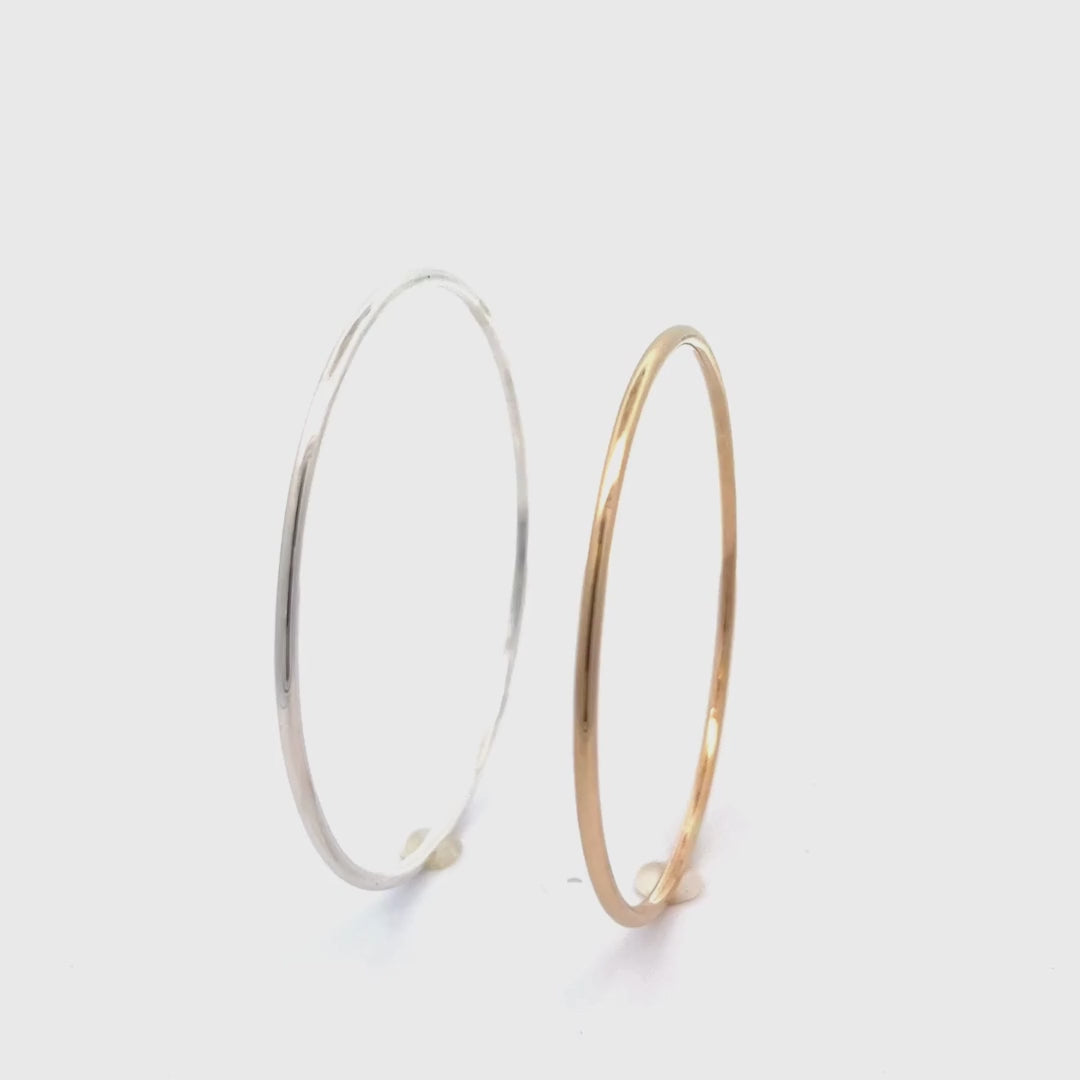 14K Gold Fill & Sterling Silver Bangle