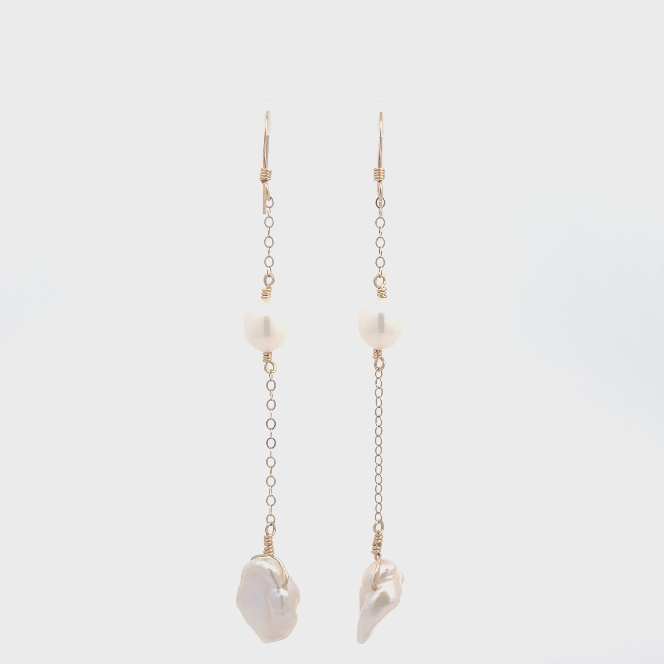 14K Gold Fill Alyssa Pearl Earrings