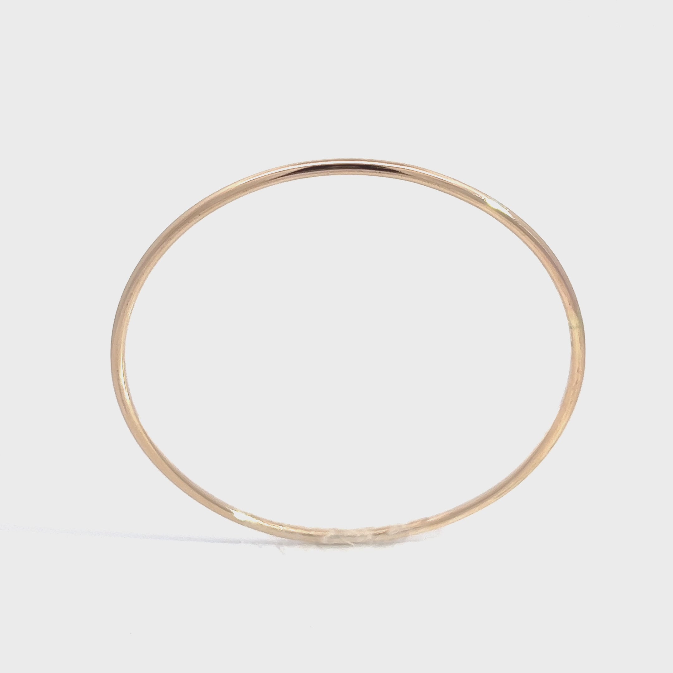 14K Gold Fill Classic Smooth Bangle