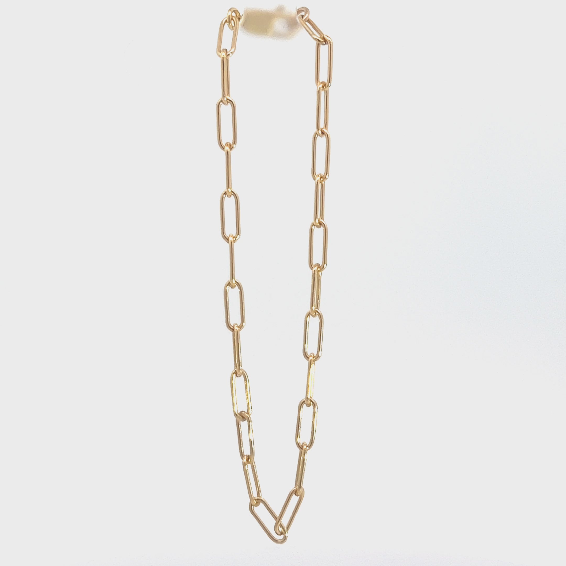 14K Gold Fill Clip Chain Bracelet