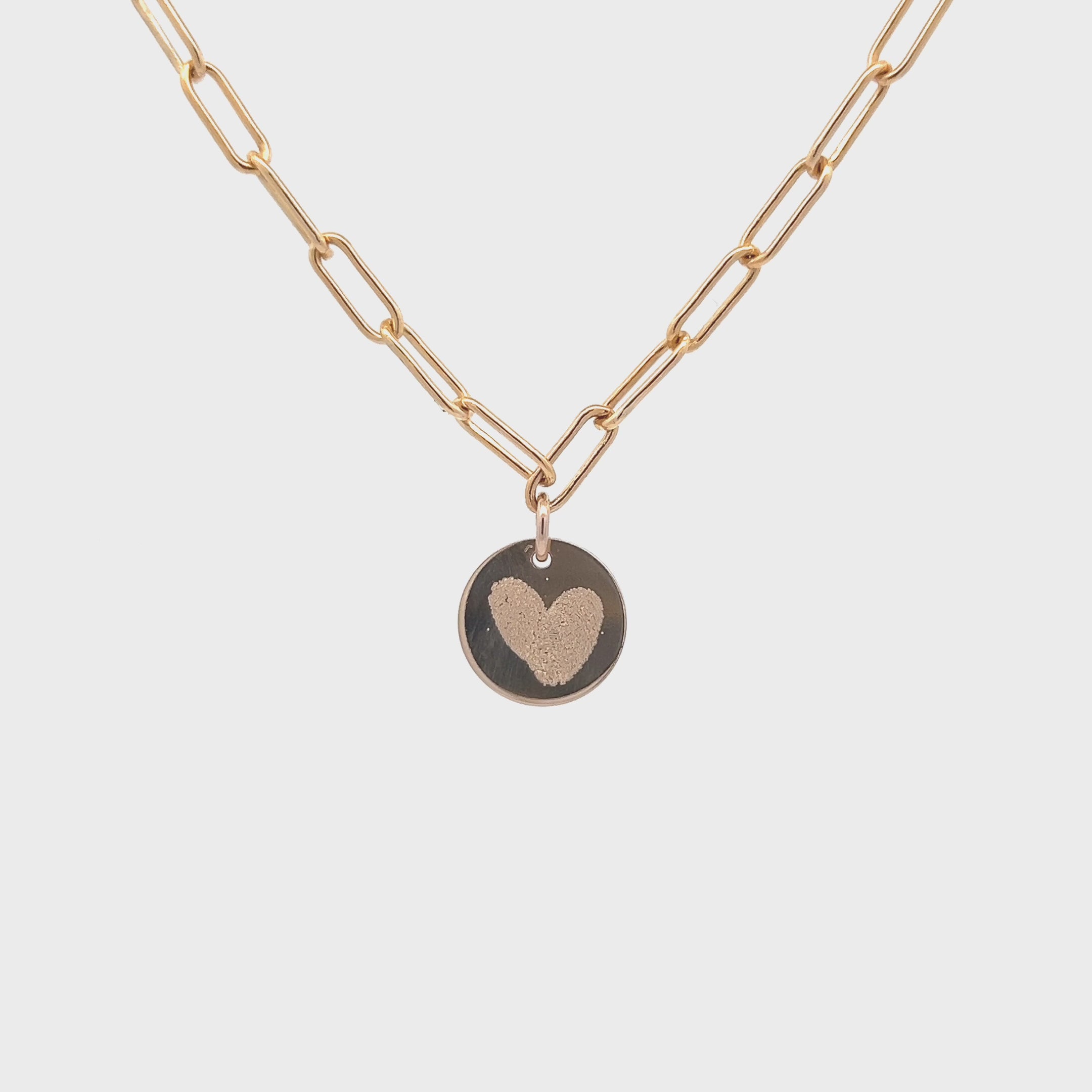 Small Gold Fingerprint Necklace