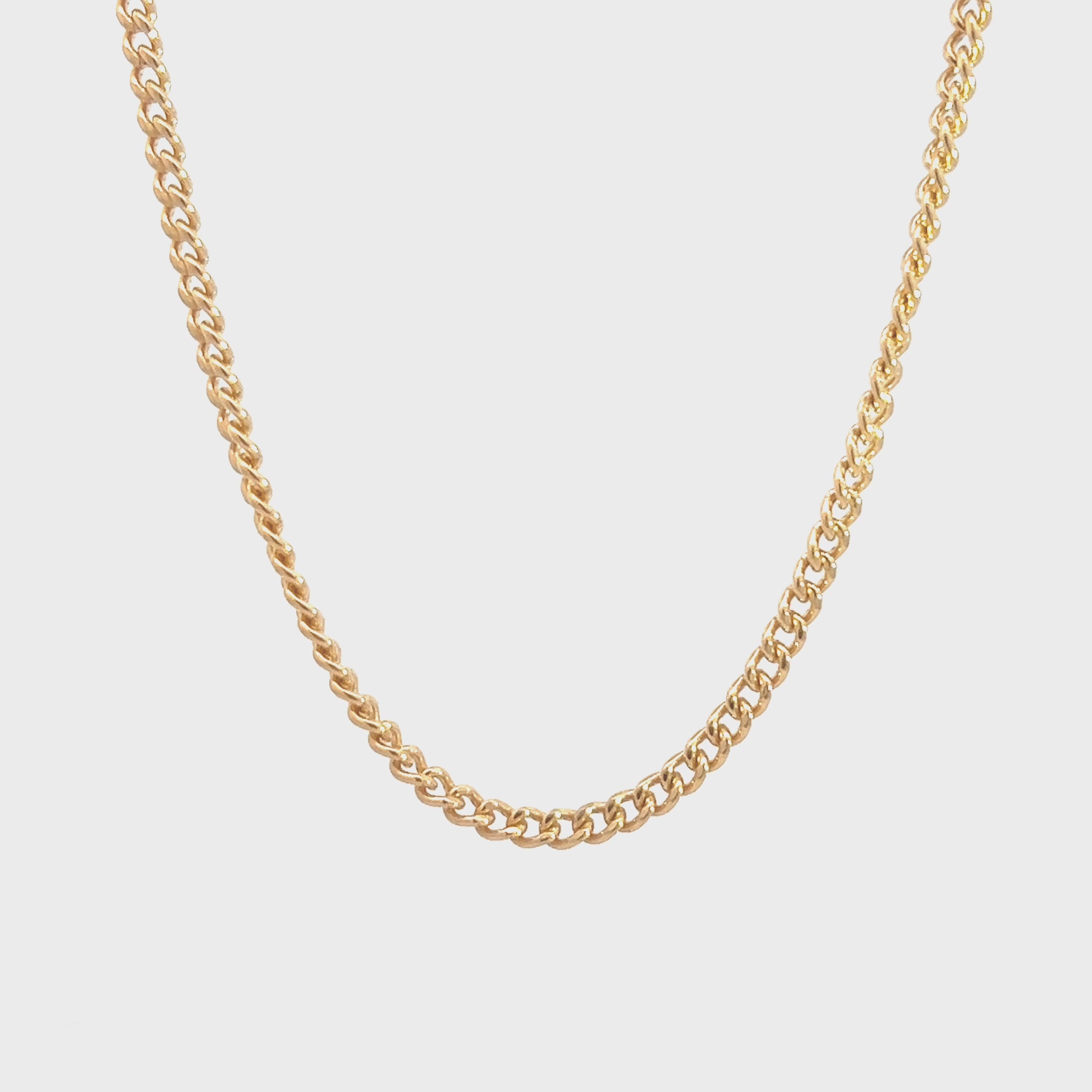 14K Gold Fill Curb Chain Necklace