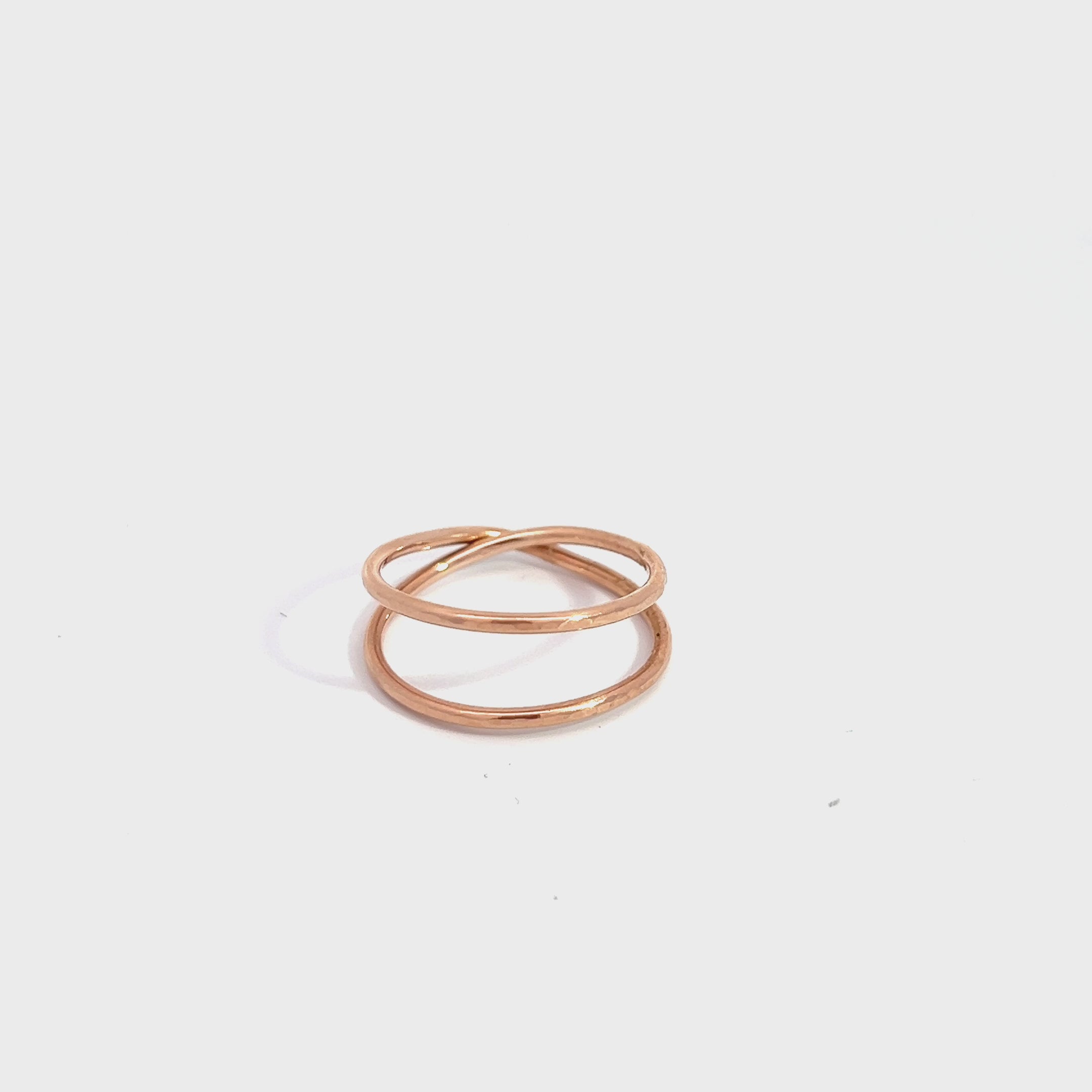 14K Rose Gold Infinity Ring