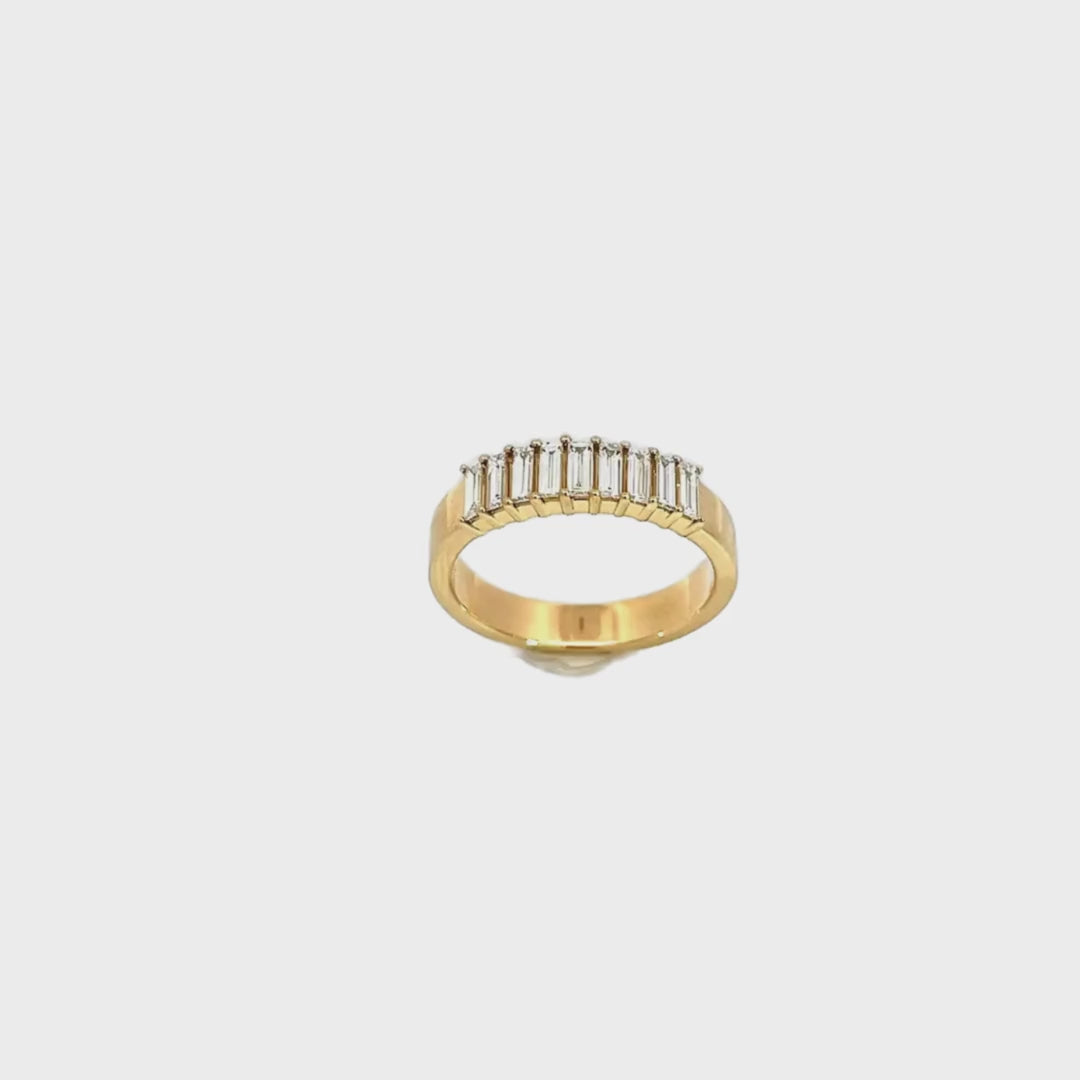 14K Diamond Baguette Ring