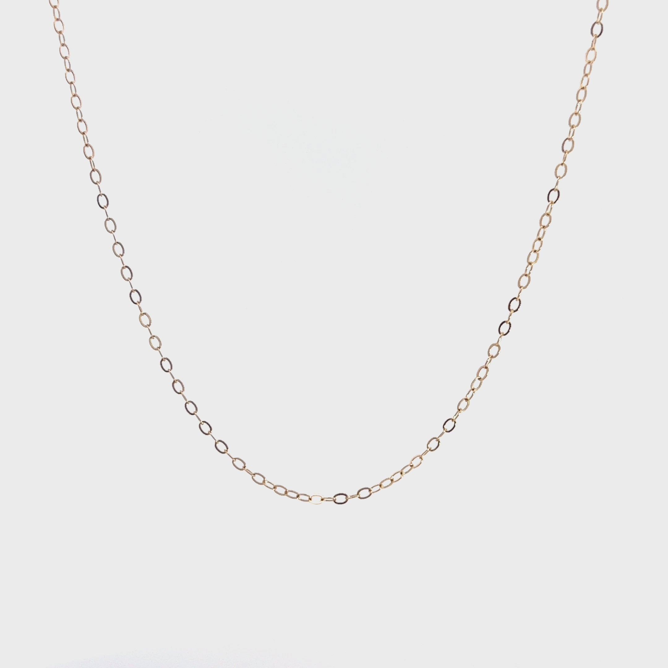 14K Solid Gold Classic Chain Necklace