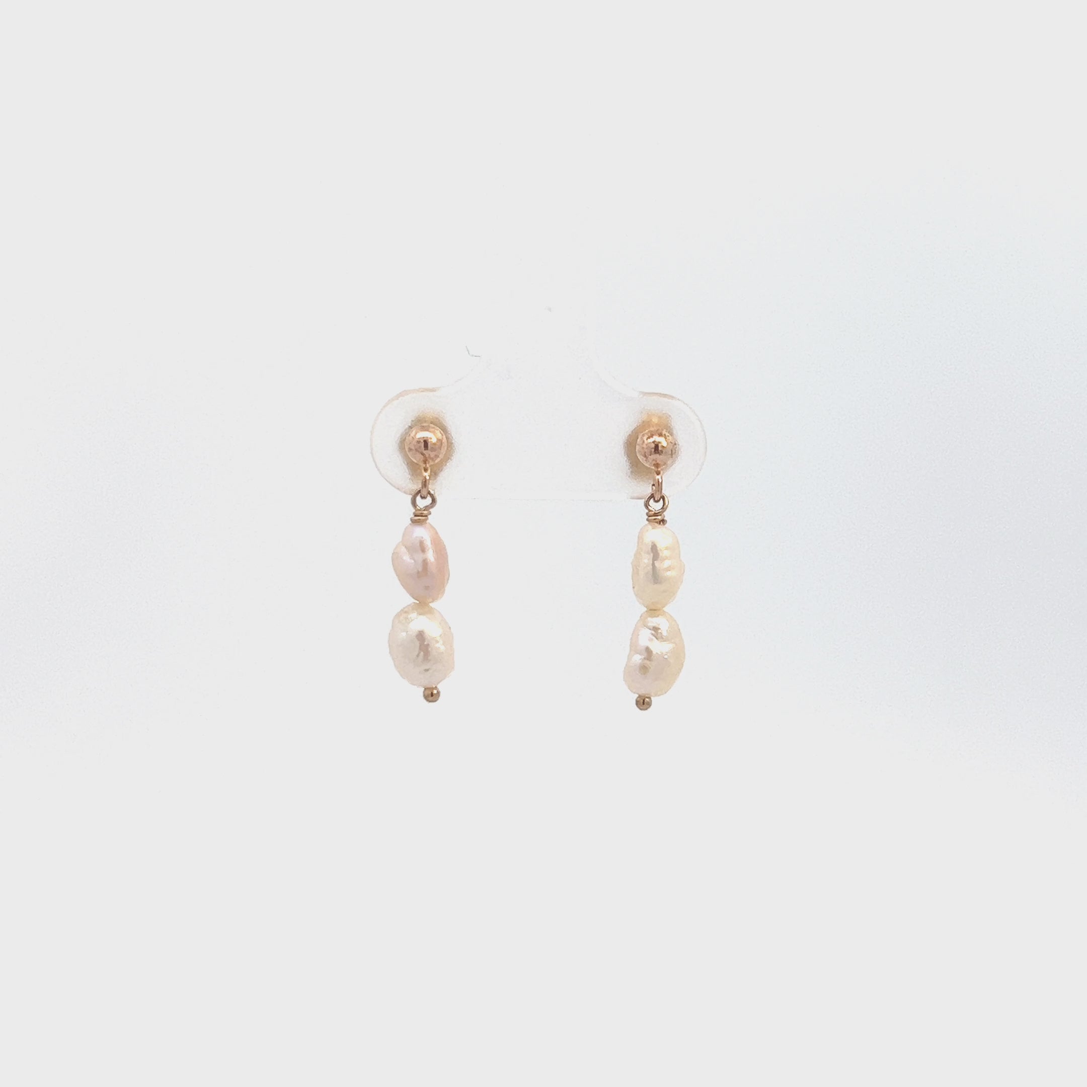 14K Gold Fill Rhea Pearl Earrings 