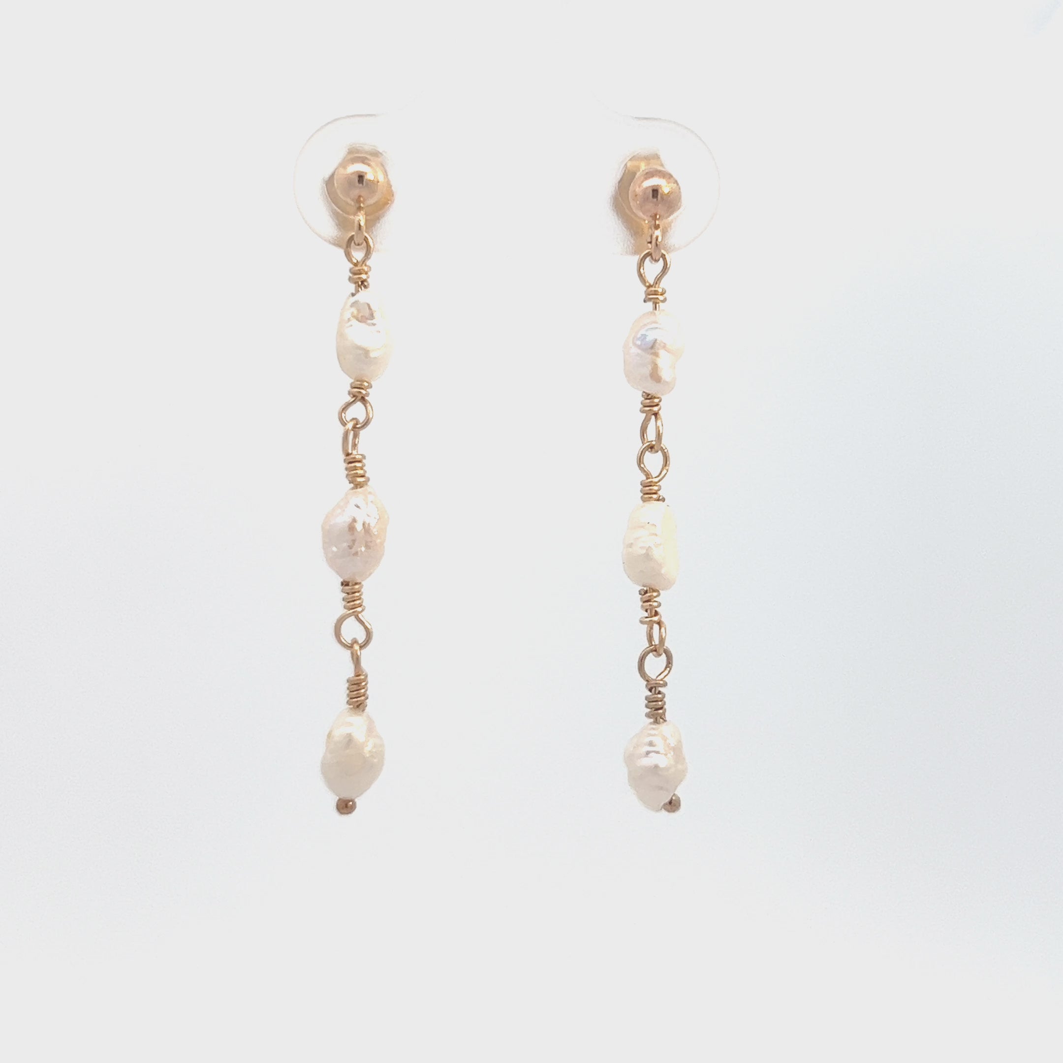 14K Gold Fill Sophia Pearl Earrings